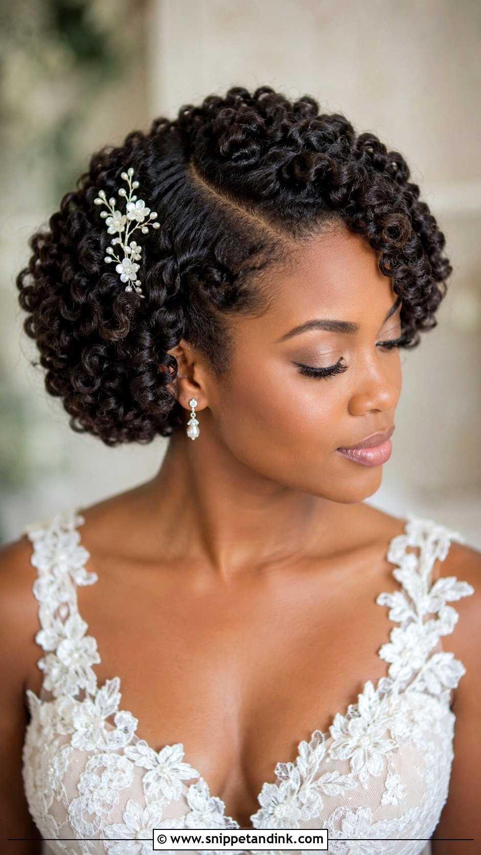 Black Natural Hair Finger Coil Wedding Hair - Snippet and Ink - 20 Black Natural Hair Wedding Styles