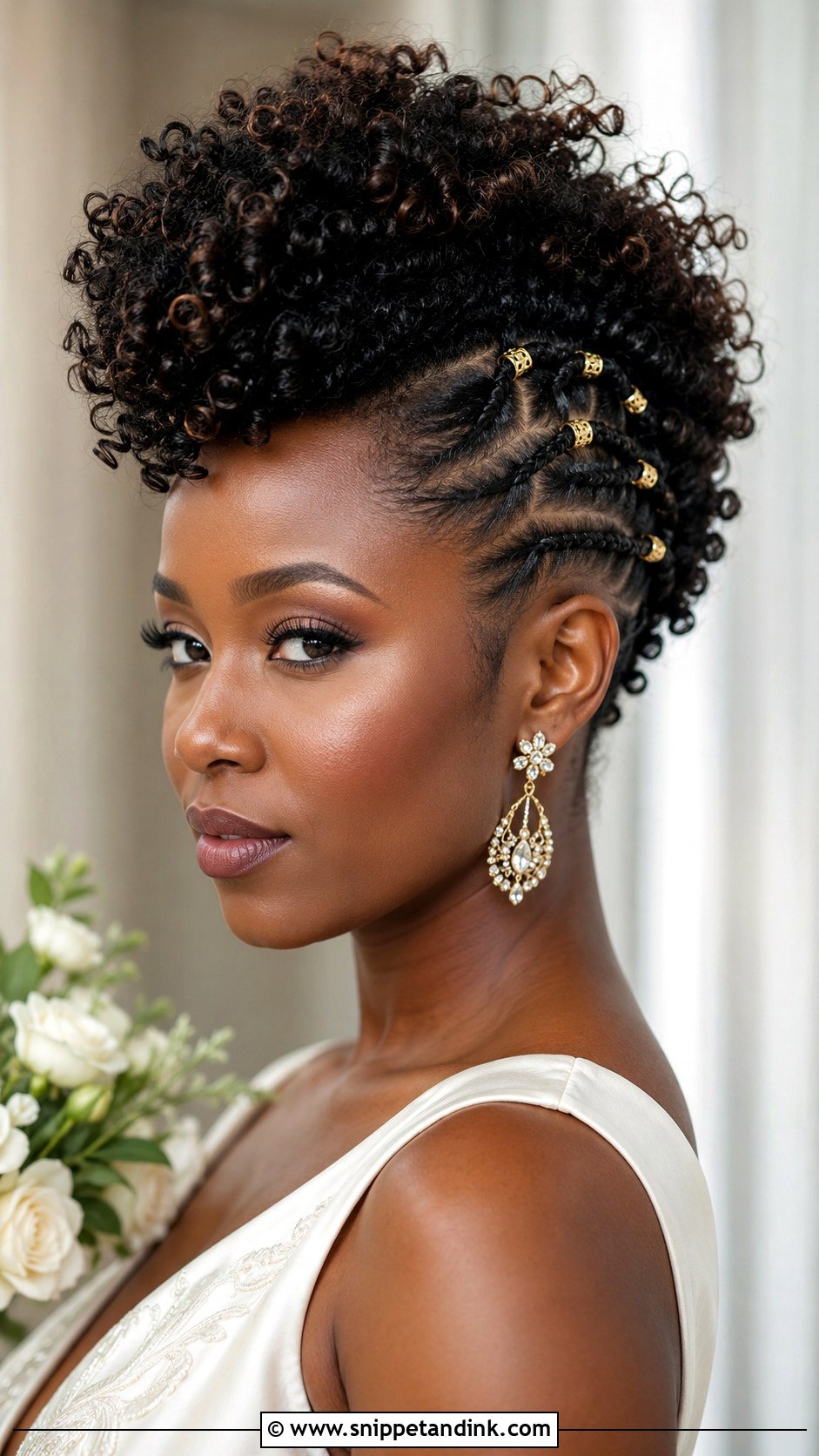 Black Natural Hair Frohawk Wedding Hair - Snippet and Ink - 20 Black Natural Hair Wedding Styles