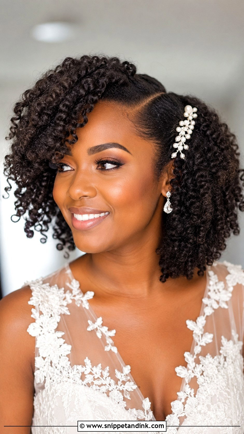 Black Natural Hair Twist Out Wedding Hair - Snippet and Ink - 20 Black Natural Hair Wedding Styles
