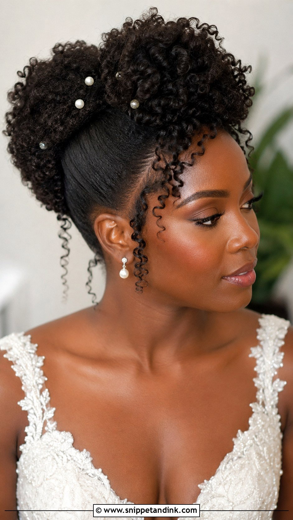 Black Natural Hair Wedding Updo - Snippet and Ink - 20 Black Natural Hair Wedding Styles