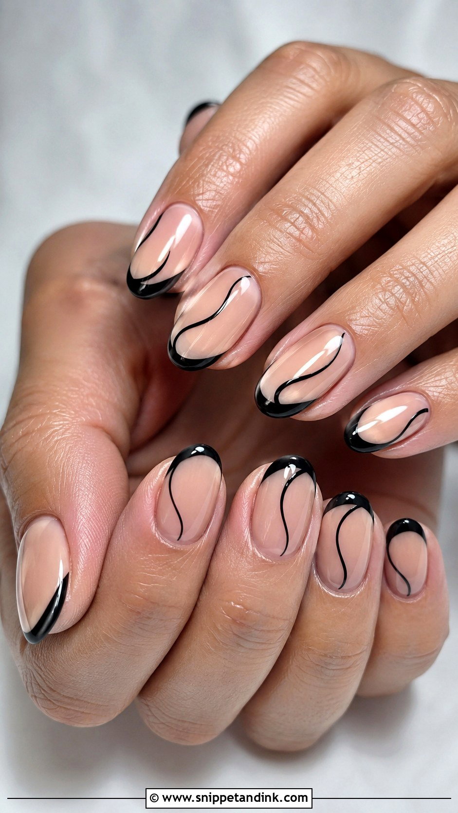 Black Nude Wedding Nails - Snippet and Ink - 20 Black Nails for Wedding