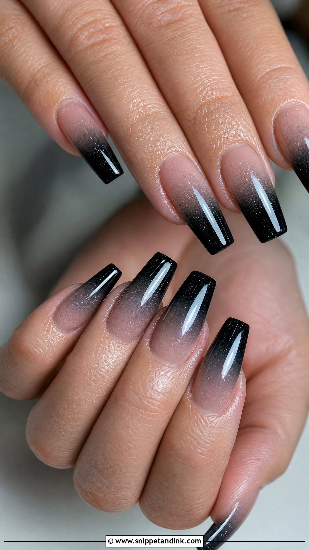 Black Ombre Wedding Nails - Snippet and Ink - 25 Black Wedding Nails for Bride