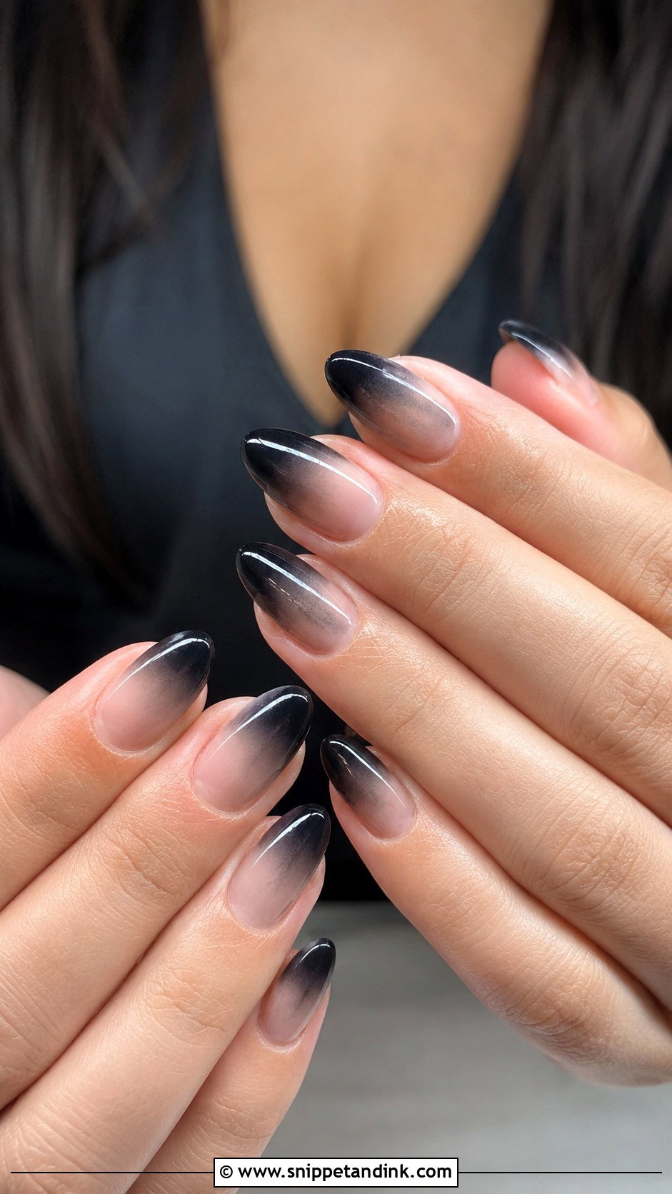 Black Ombre Wedding Nails - Snippet and Ink - 20 Black Tie Wedding Nails