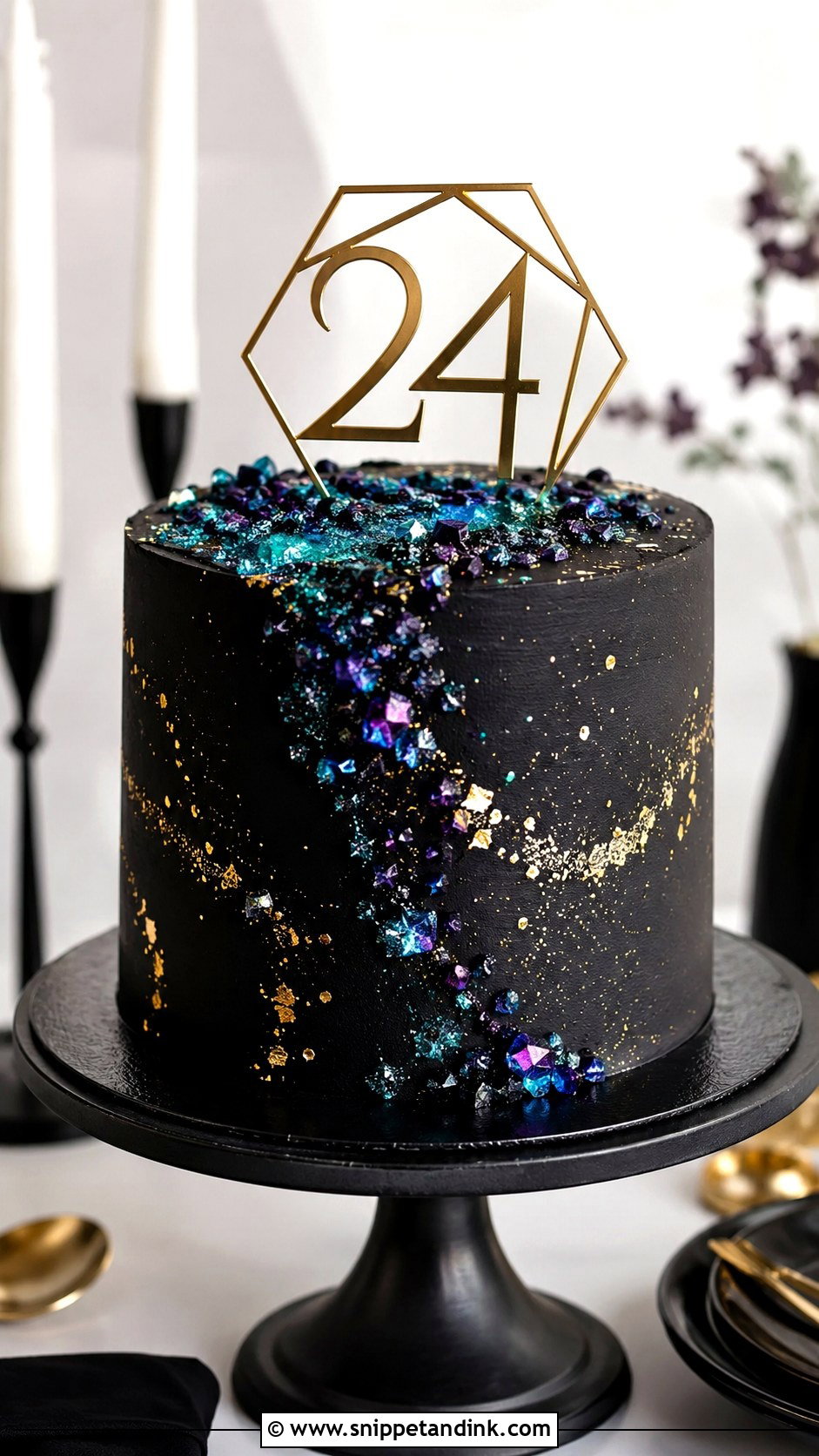 Black Opal 24th Anniversary Cake - Snippet and Ink - 20 24th Anniversary Cake Ideas