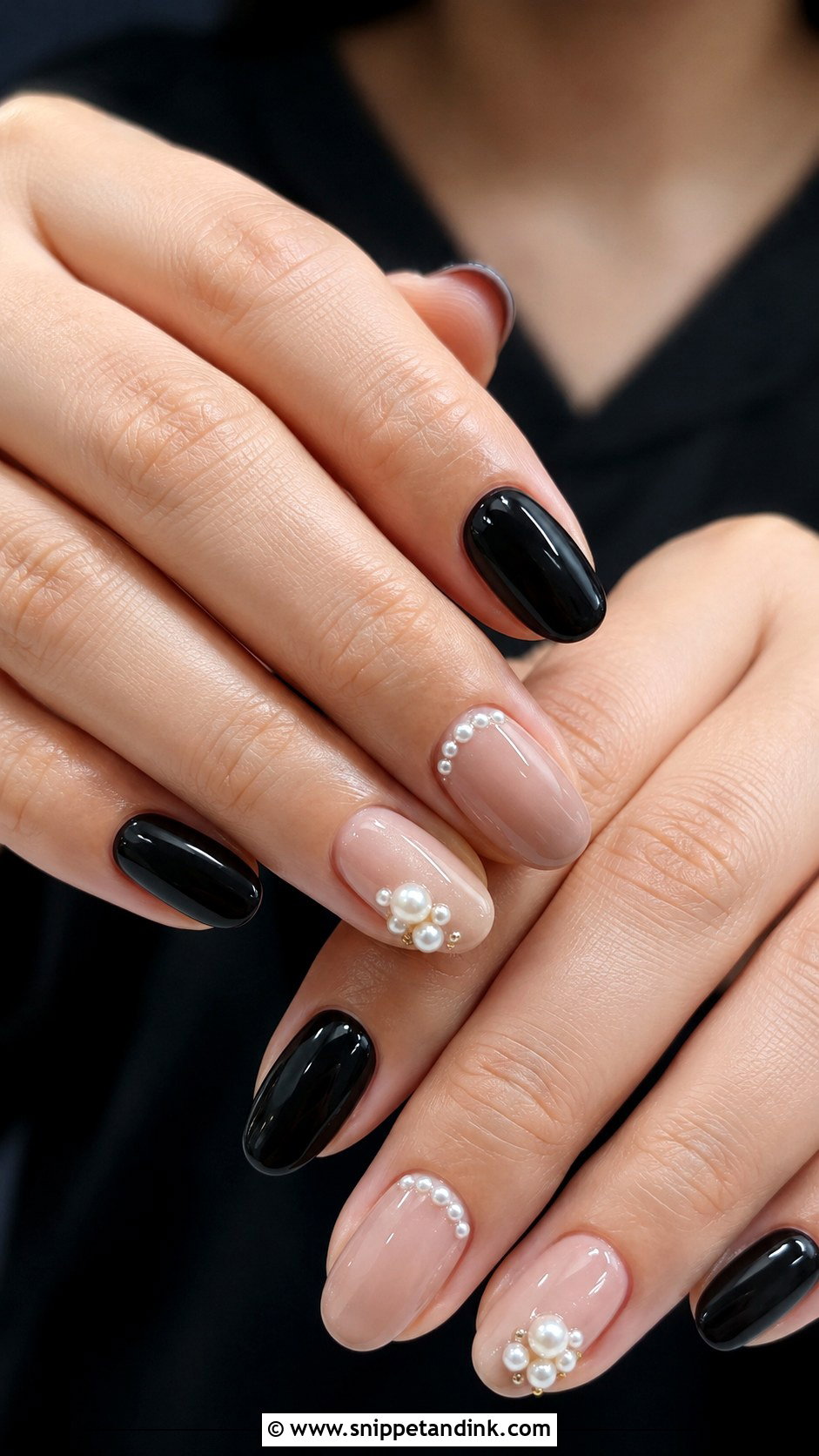 Black Pearl Wedding Nails - Snippet and Ink - 30 Black Wedding Nails