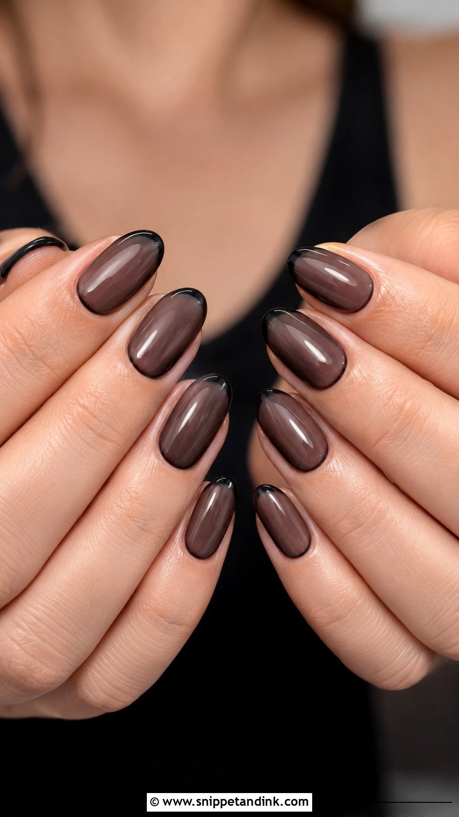 Black Sheer Wedding Nails - Snippet and Ink - 30 Black Wedding Nails