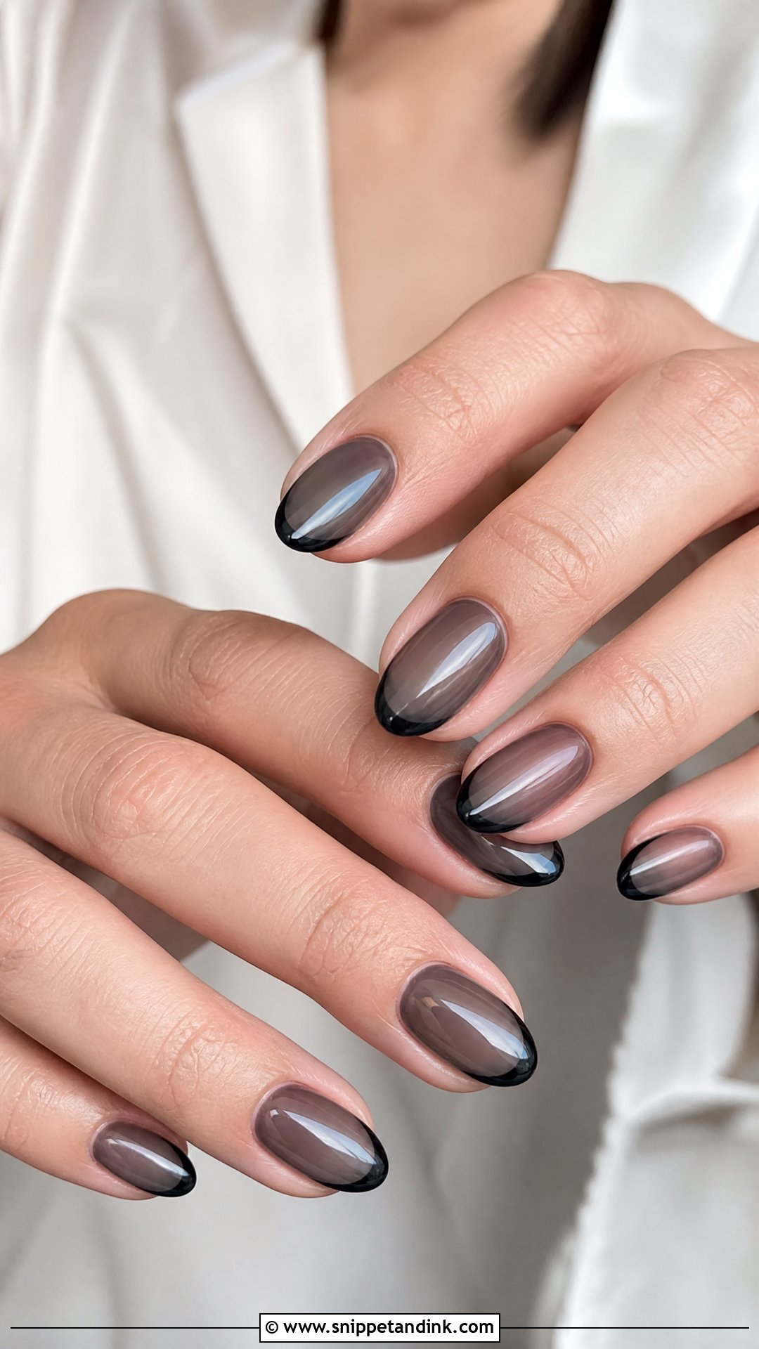 Black Sheer Wedding Nails - Snippet and Ink - 25 Black Wedding Nails for Bride