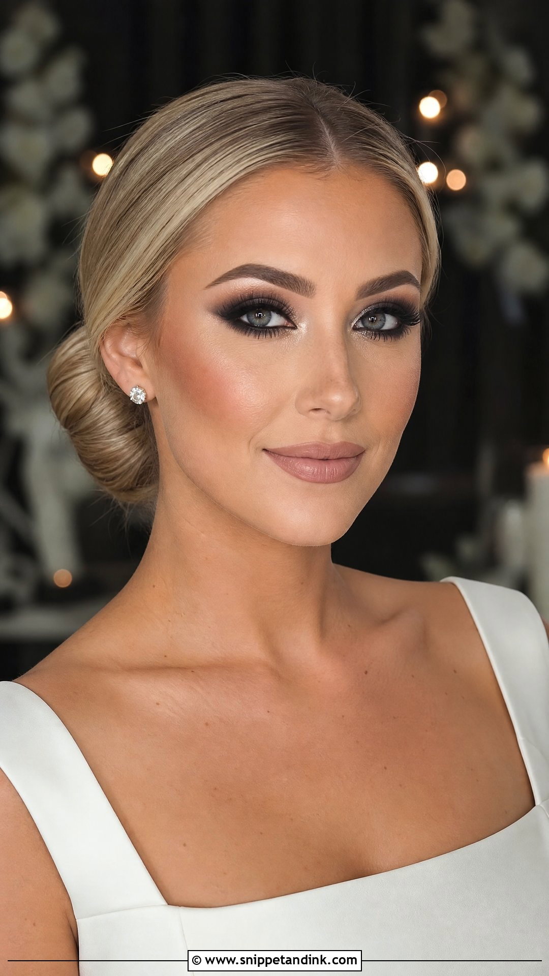 Black Smokey Eye Bridal Makeup - Snippet and Ink - 20 Alternative Bridal Makeup Ideas