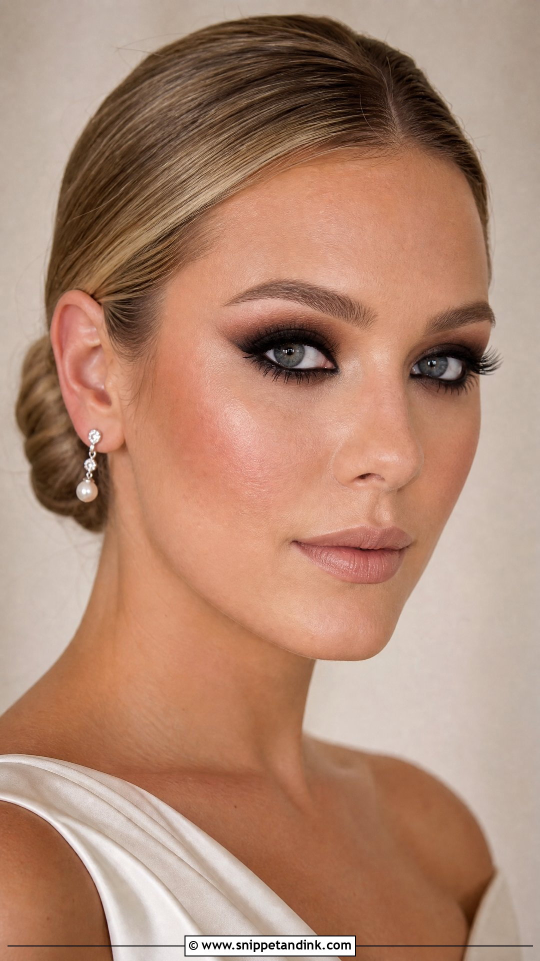 Black Smoky Eye Bridal Makeup - Snippet and Ink - 20 Edgy Bridal Makeup Ideas