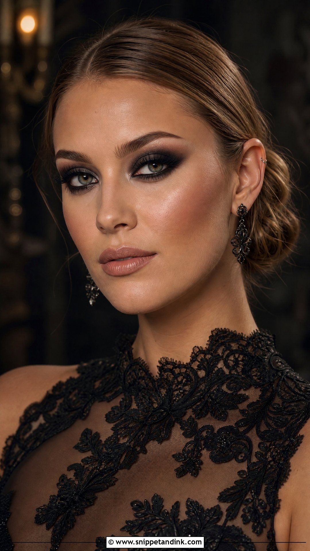 Black Smoky Eye Grunge Wedding Makeup - Snippet and Ink - 20 Grunge Wedding Makeup Ideas
