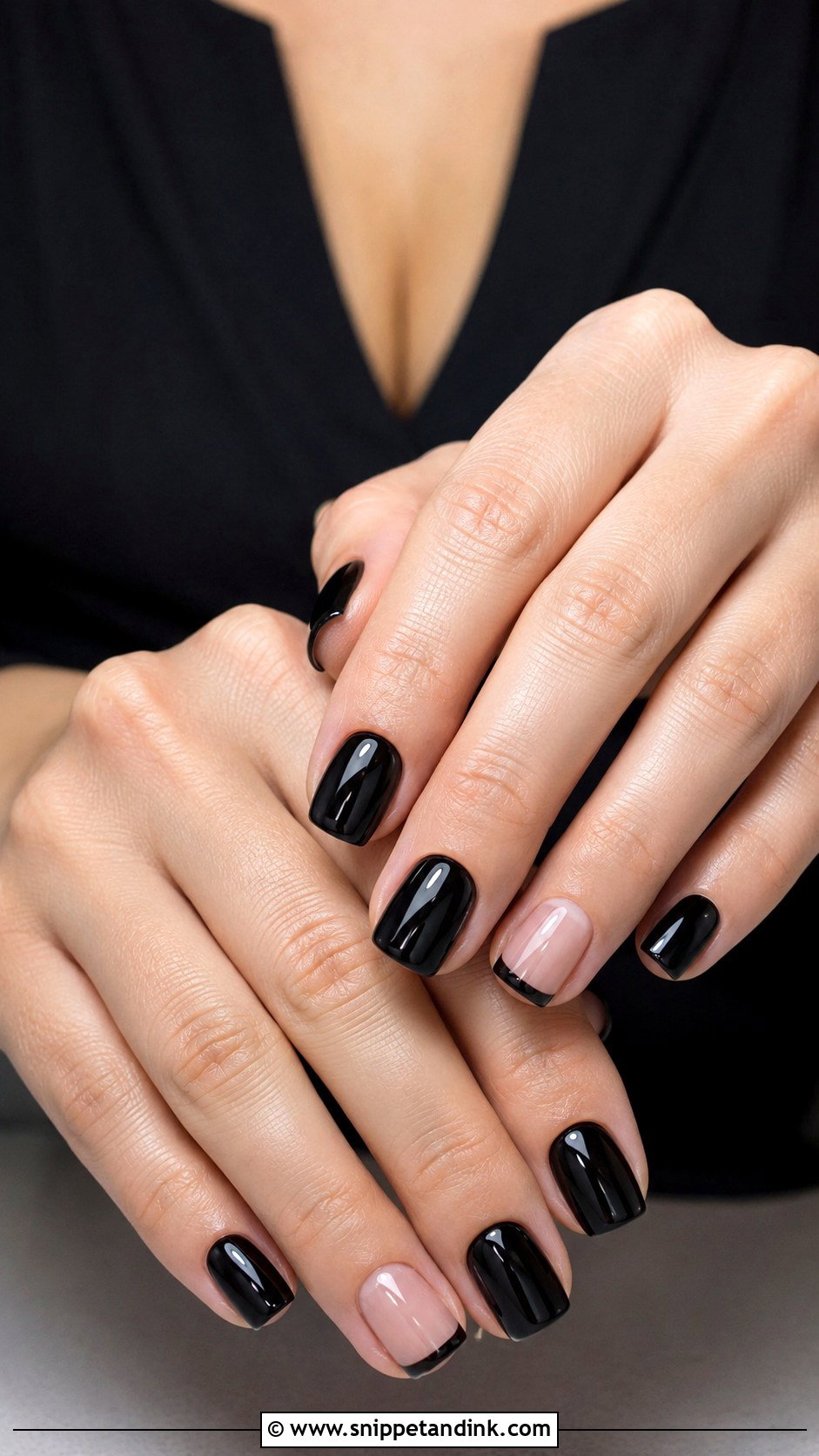 Black Square Wedding Guest Nails - Snippet and Ink - 20 Square Wedding Guest Nails