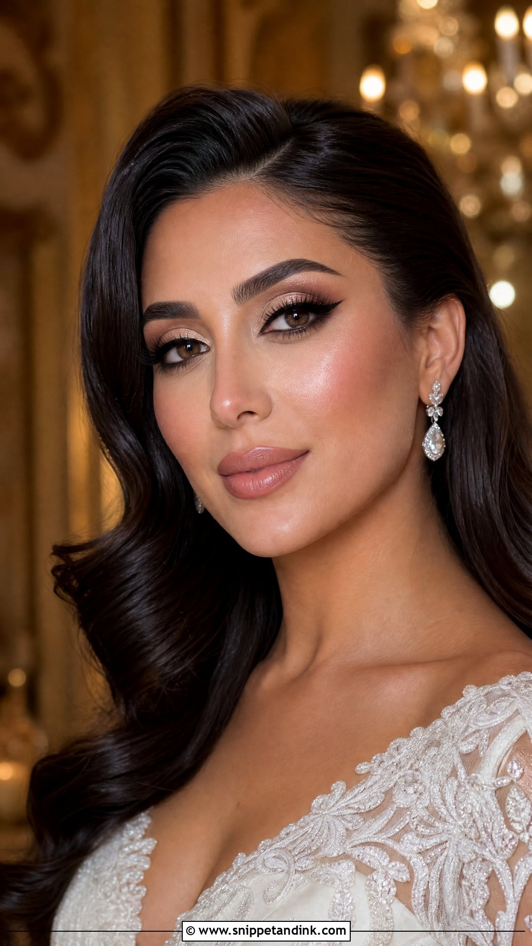 Black Tie Bridal Makeup For Brown Eyes - Snippet and Ink - 20 Glam Bride Makeup for Brown Eyes