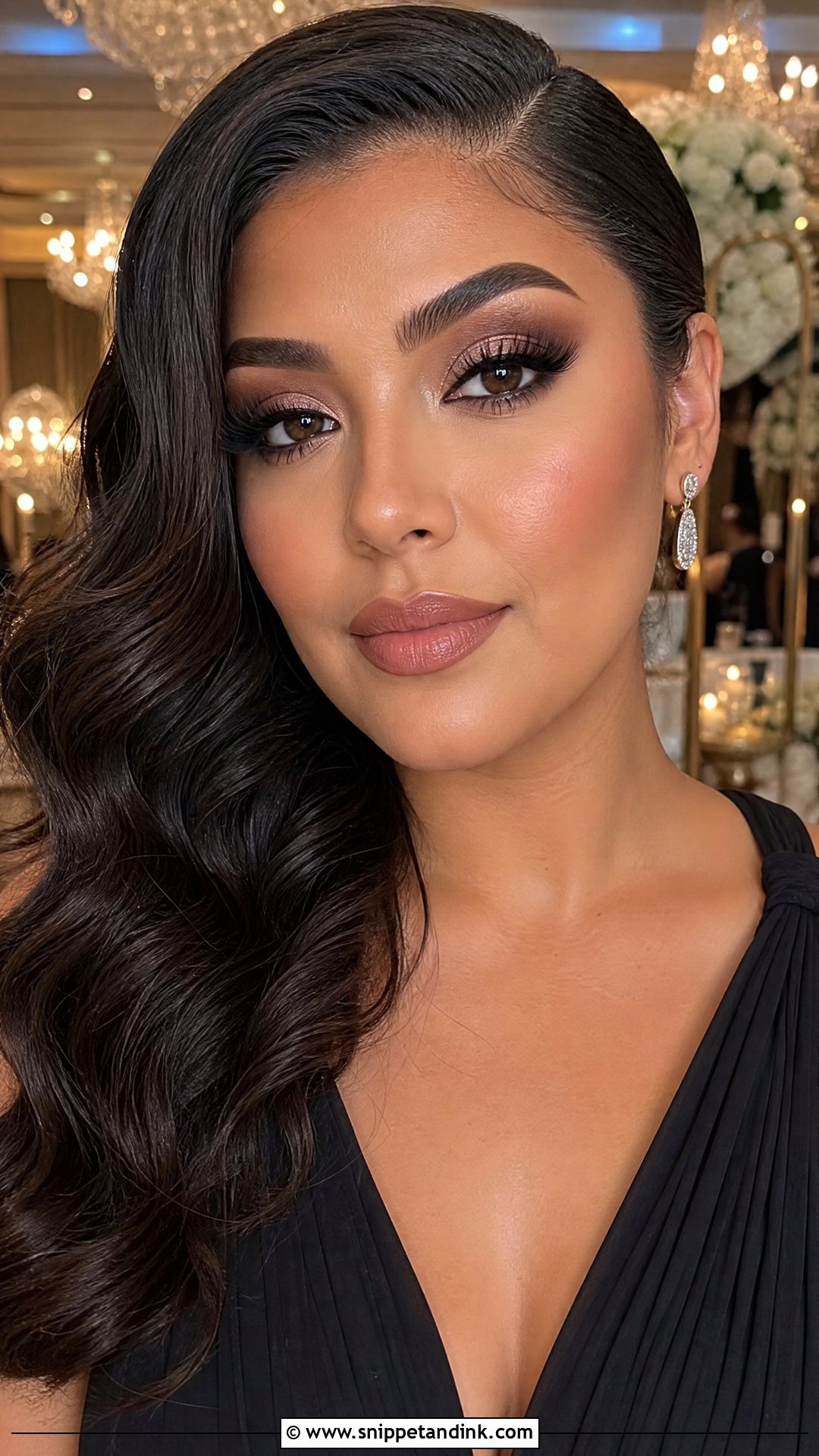 Black Tie Bridal Party Makeup - Snippet and Ink - 25 Bridal Party Makeup Ideas