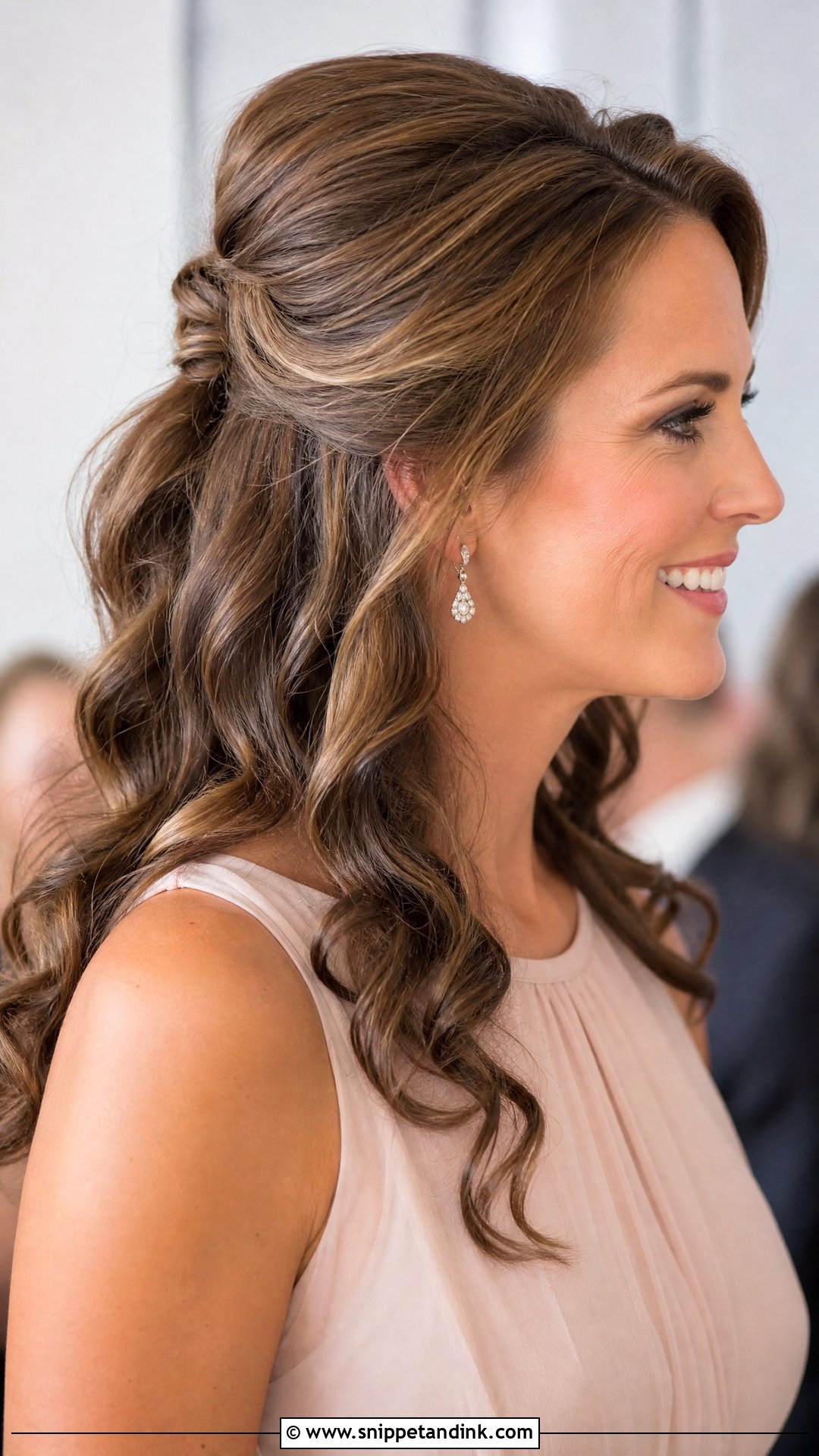 Black Tie Half Up Half Down Hair - Snippet and Ink - 15 Black Tie Wedding Hairstyles