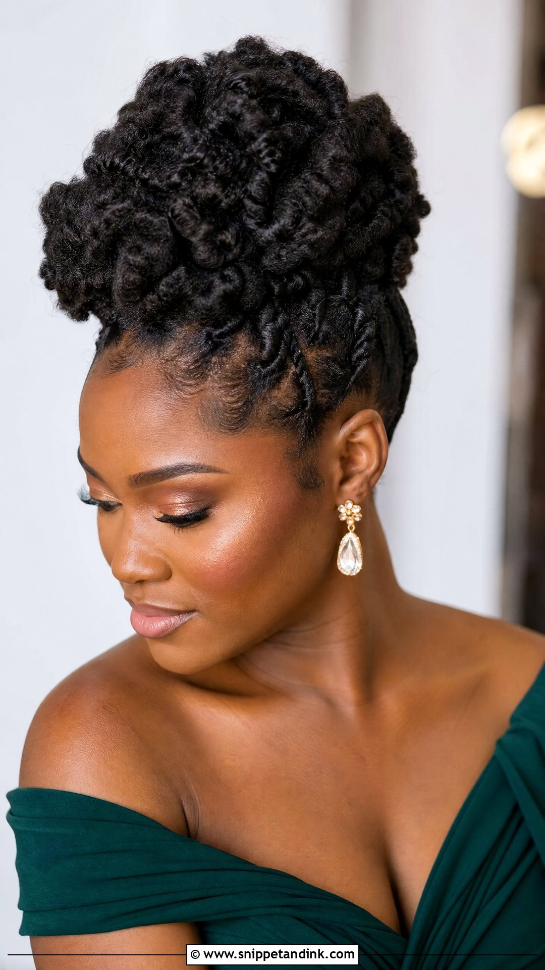 Black Tie Natural Hair Updo - Snippet and Ink - 15 Black Tie Wedding Hairstyles