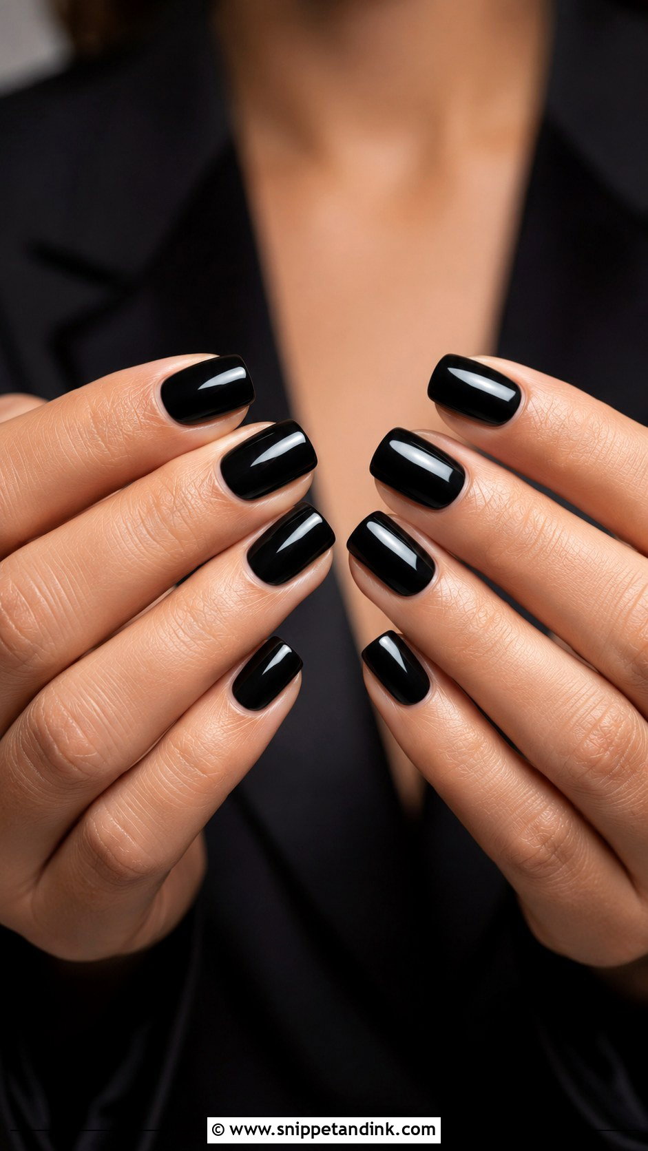 Black Tie Wedding Guest Black Nails - Snippet and Ink - 20 Black Tie Wedding Guest Nails