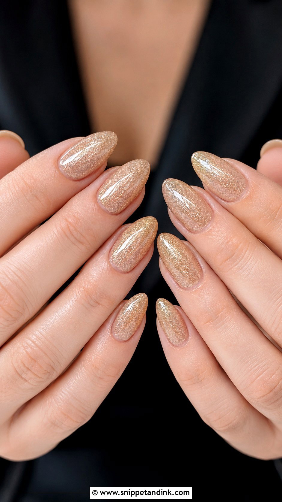 Black Tie Wedding Guest Champagne Nails - Snippet and Ink - 20 Black Tie Wedding Guest Nails