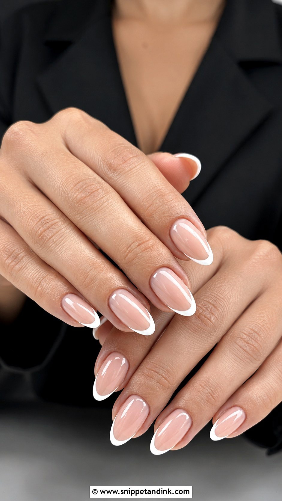 Black Tie Wedding Guest French Tip Nails - Snippet and Ink - 20 Black Tie Wedding Guest Nails