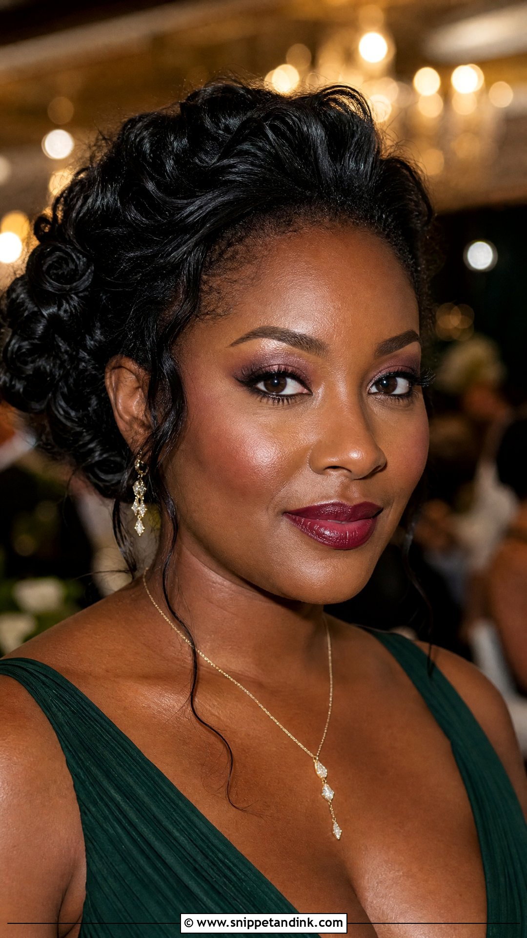 Black Tie Wedding Makeup With Berry Lip - Snippet and Ink - 20 Black Tie Wedding Makeup Ideas