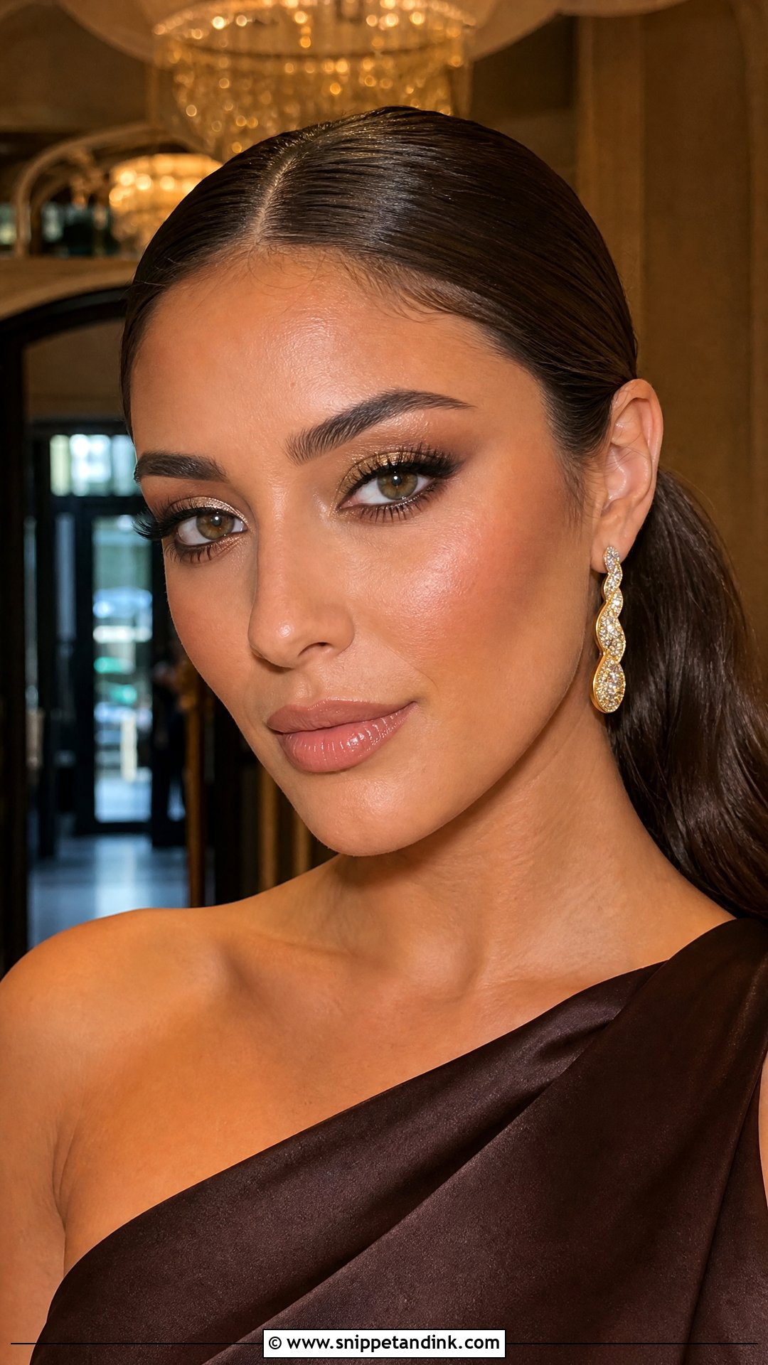 Black Tie Wedding Makeup With Gold Eyeshadow - Snippet and Ink - 20 Black Tie Wedding Makeup Ideas