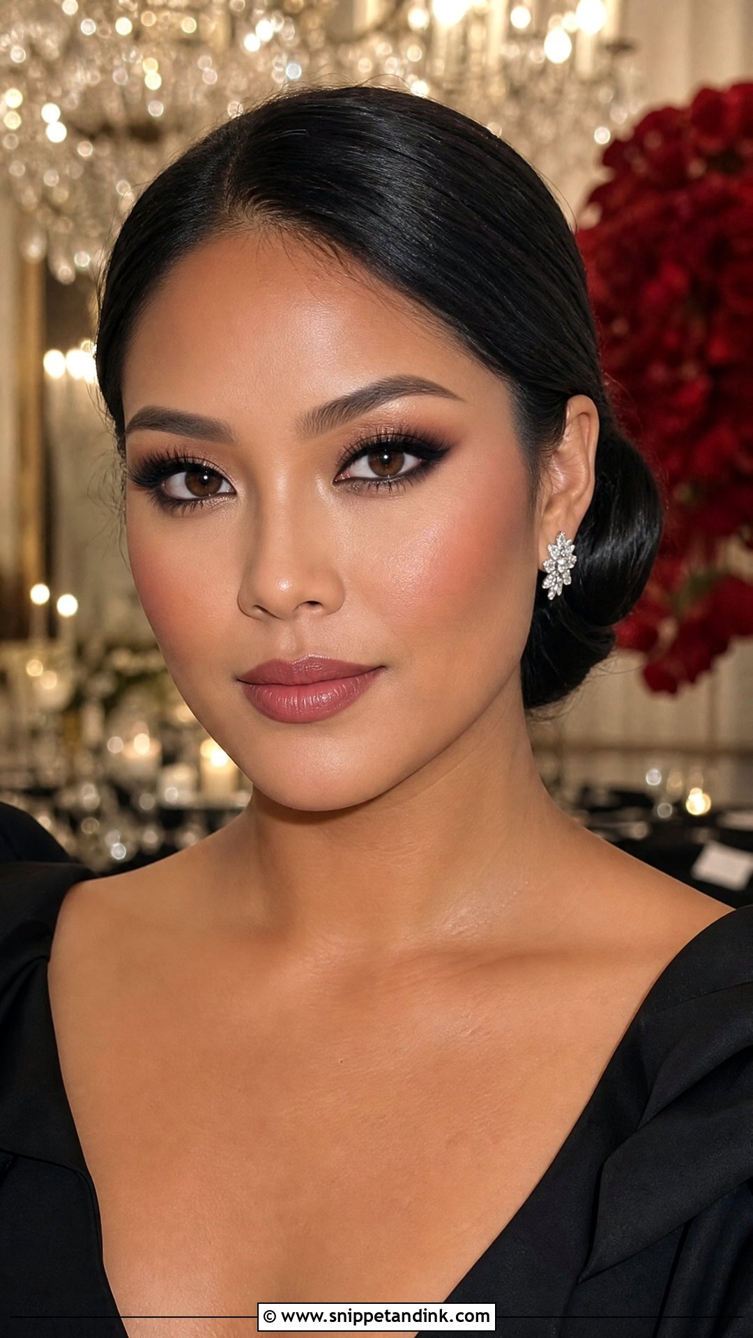 Black Tie Winter Wedding Makeup For Brown Eyes - Snippet and Ink - 20 Winter Wedding Makeup for Brown Eyes