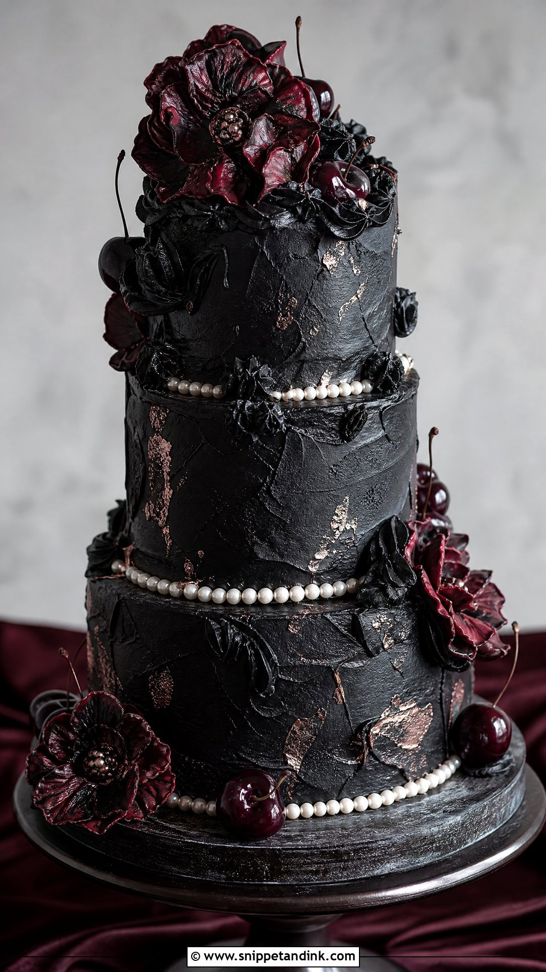 Black Ugly Wedding Cake - Snippet and Ink - 35 Ugly Cakes for Wedding
