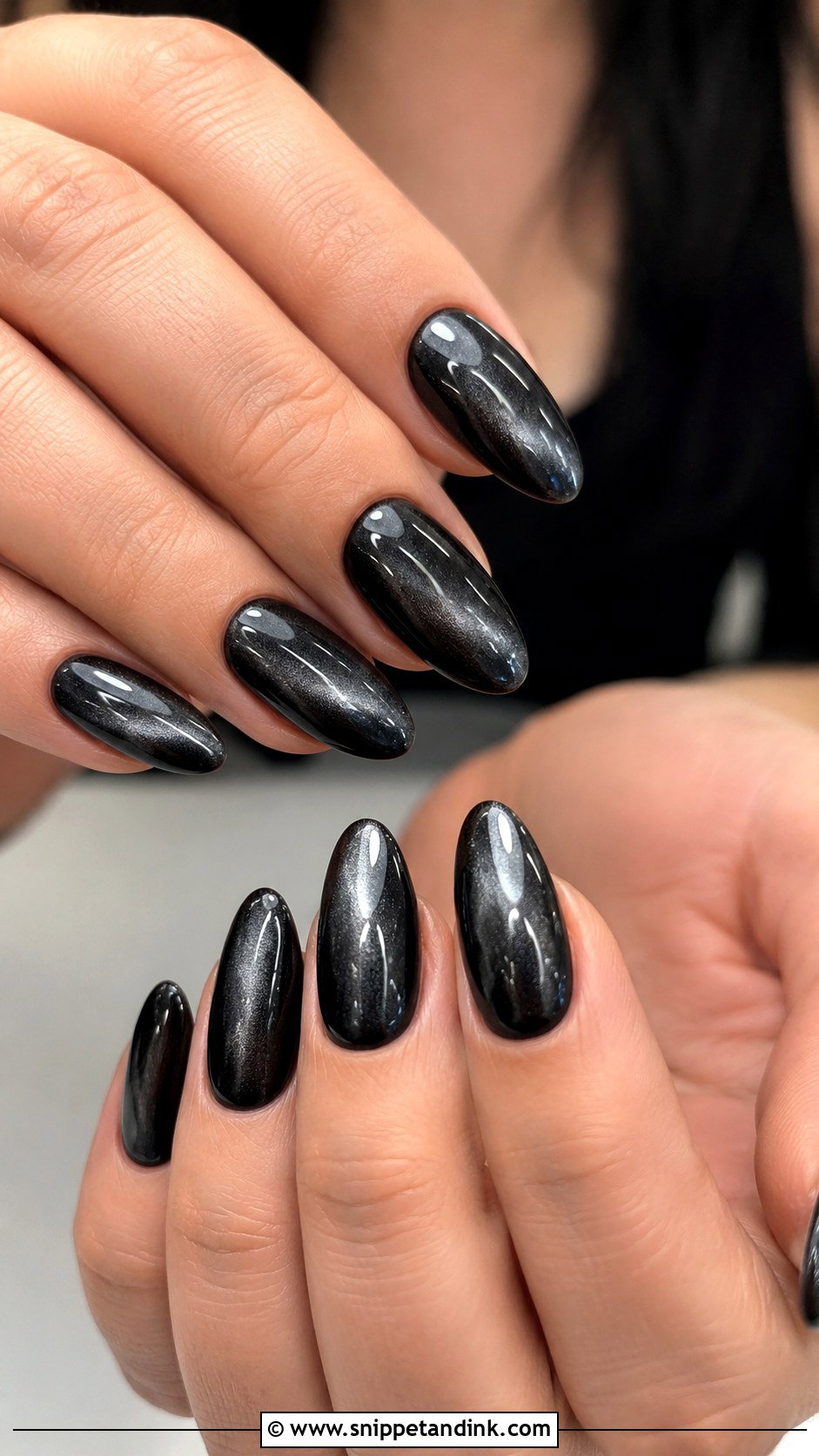 Black Velvet Wedding Nails - Snippet and Ink - 30 Black Wedding Nails