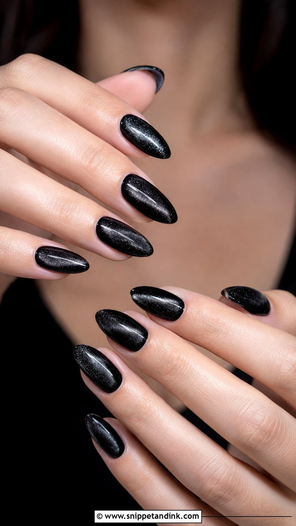 Black Velvet Wedding Nails - Snippet and Ink - 20 Black Tie Wedding Nails