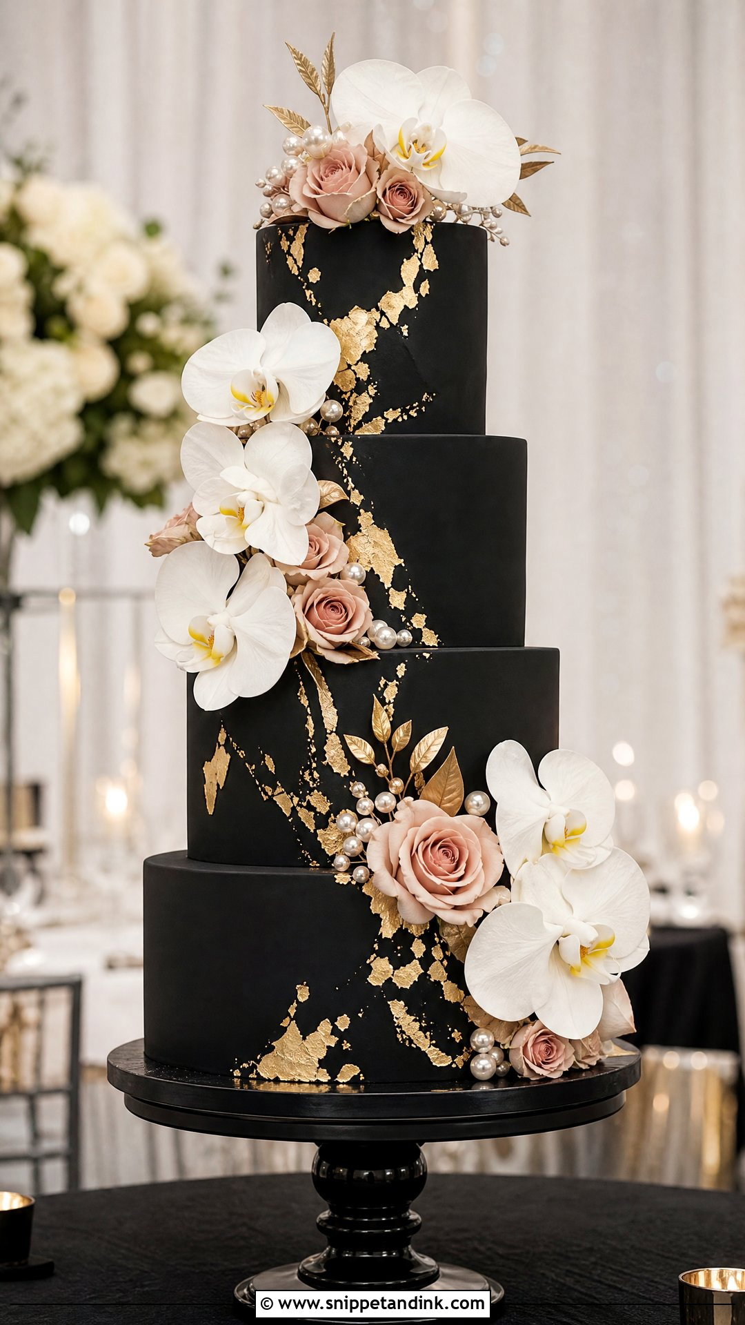 Black Wedding Cake - Snippet and Ink - 25 Big Cake Design Ideas for Wedding