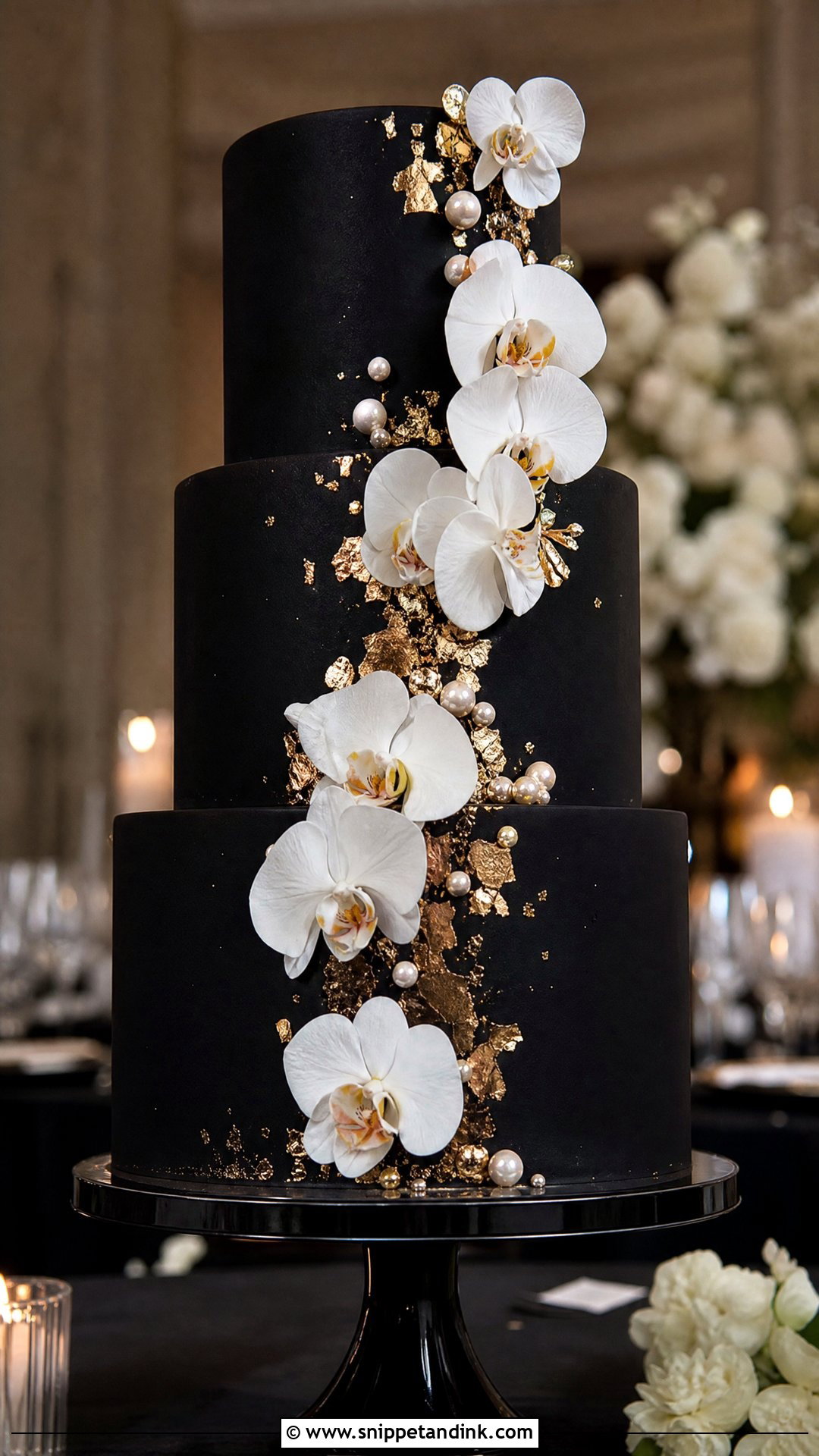 Black Wedding Cake - Snippet and Ink - 25 Unique Wedding Cakes