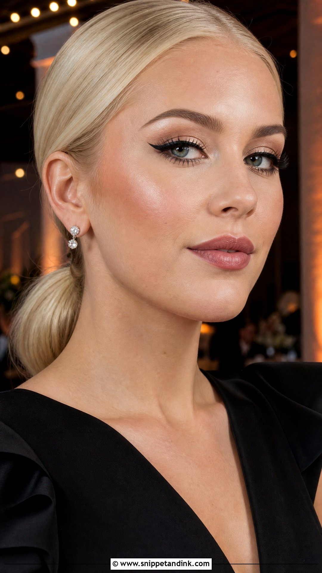 Black Winged Liner Night Wedding Makeup - Snippet and Ink - 20 Night Wedding Makeup Ideas
