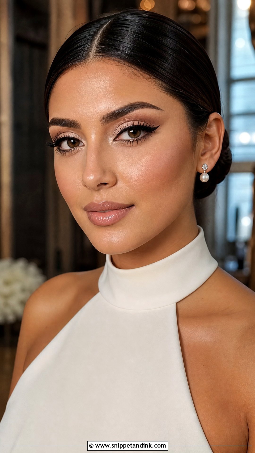 Black Winged Liner Wedding Makeup - Snippet and Ink - 20 Sultry Wedding Makeup Ideas