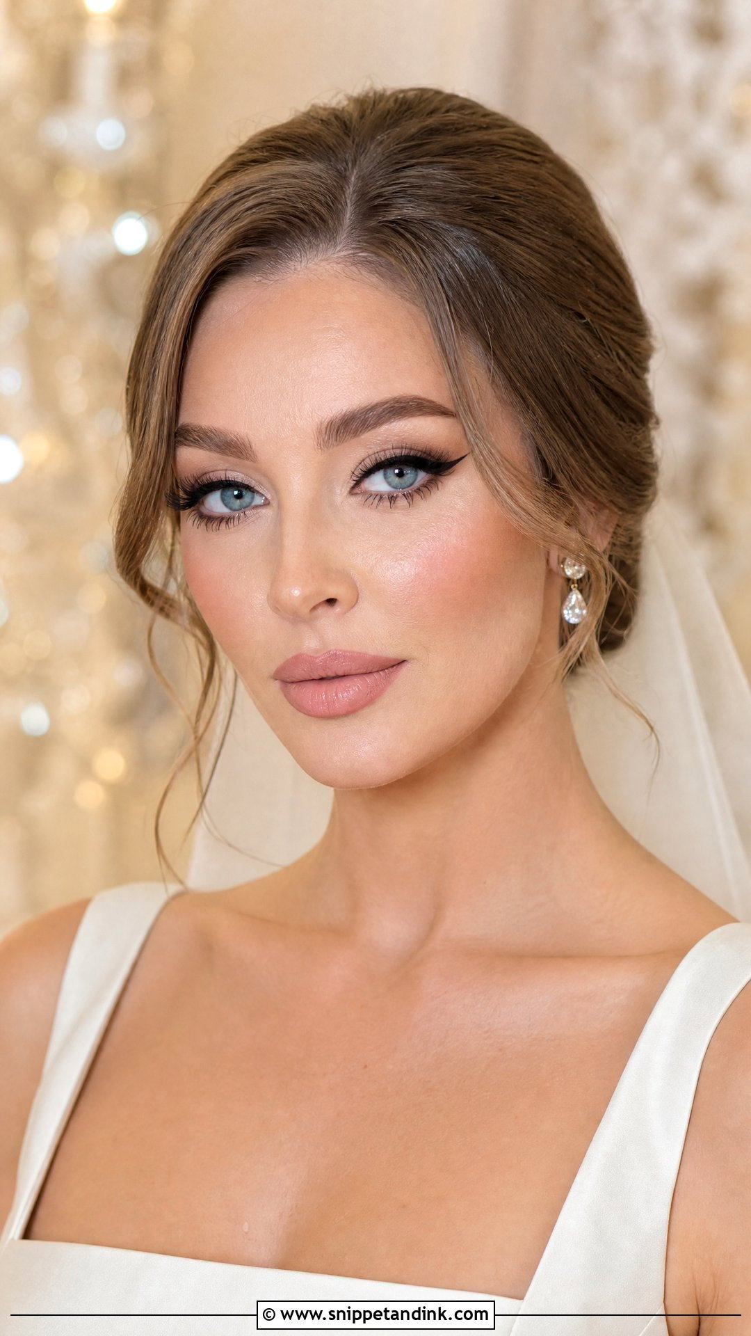 Black Winged Liner Wedding Makeup For Blue Eyes - Snippet and Ink - 25 Full Glam Wedding Makeup for Blue Eyes