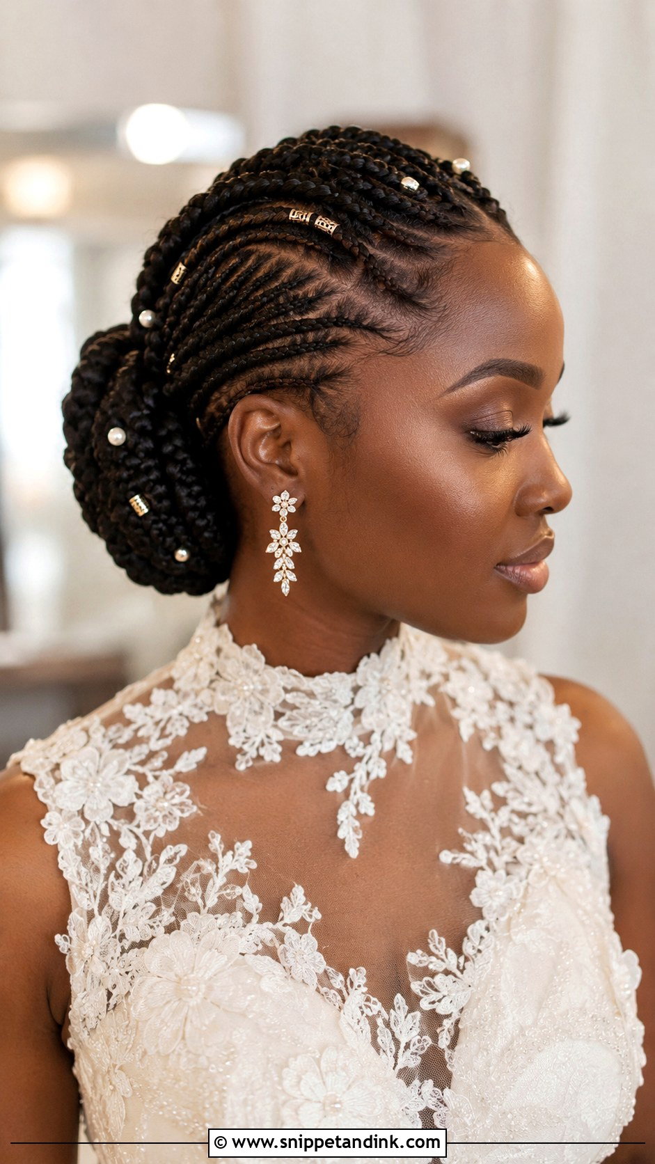 Black Woman Bridal Braid Updo - Snippet and Ink - 20 Black Woman Bridal Hair Ideas