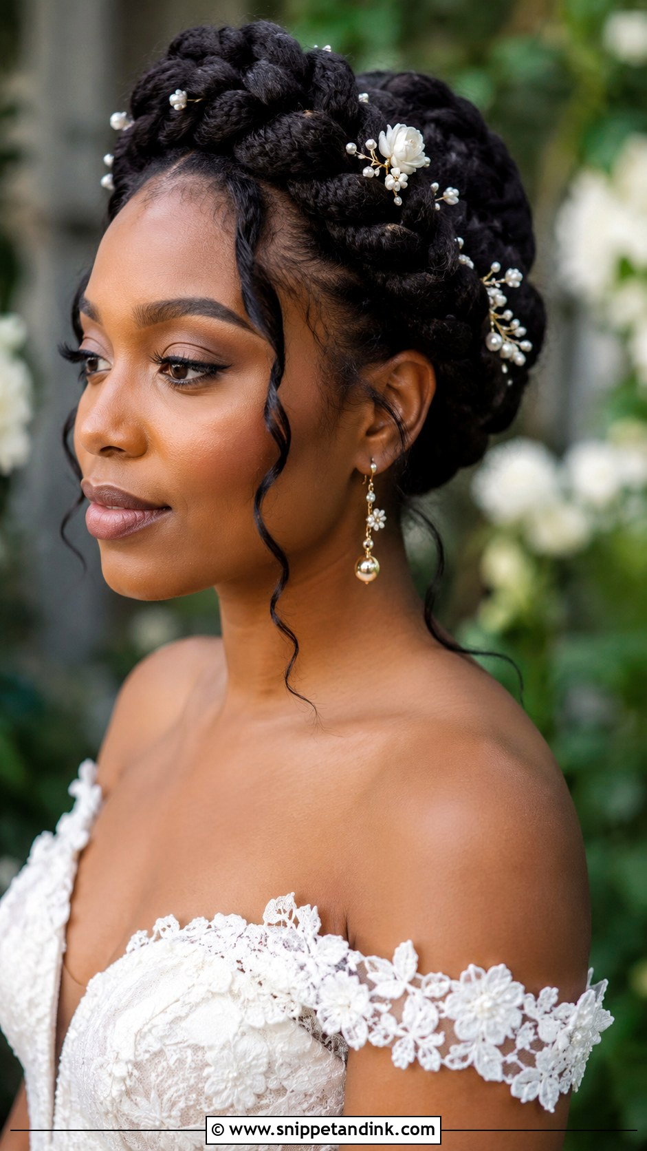 Black Woman Bridal Crown Braid - Snippet and Ink - 20 Black Woman Bridal Hair Ideas
