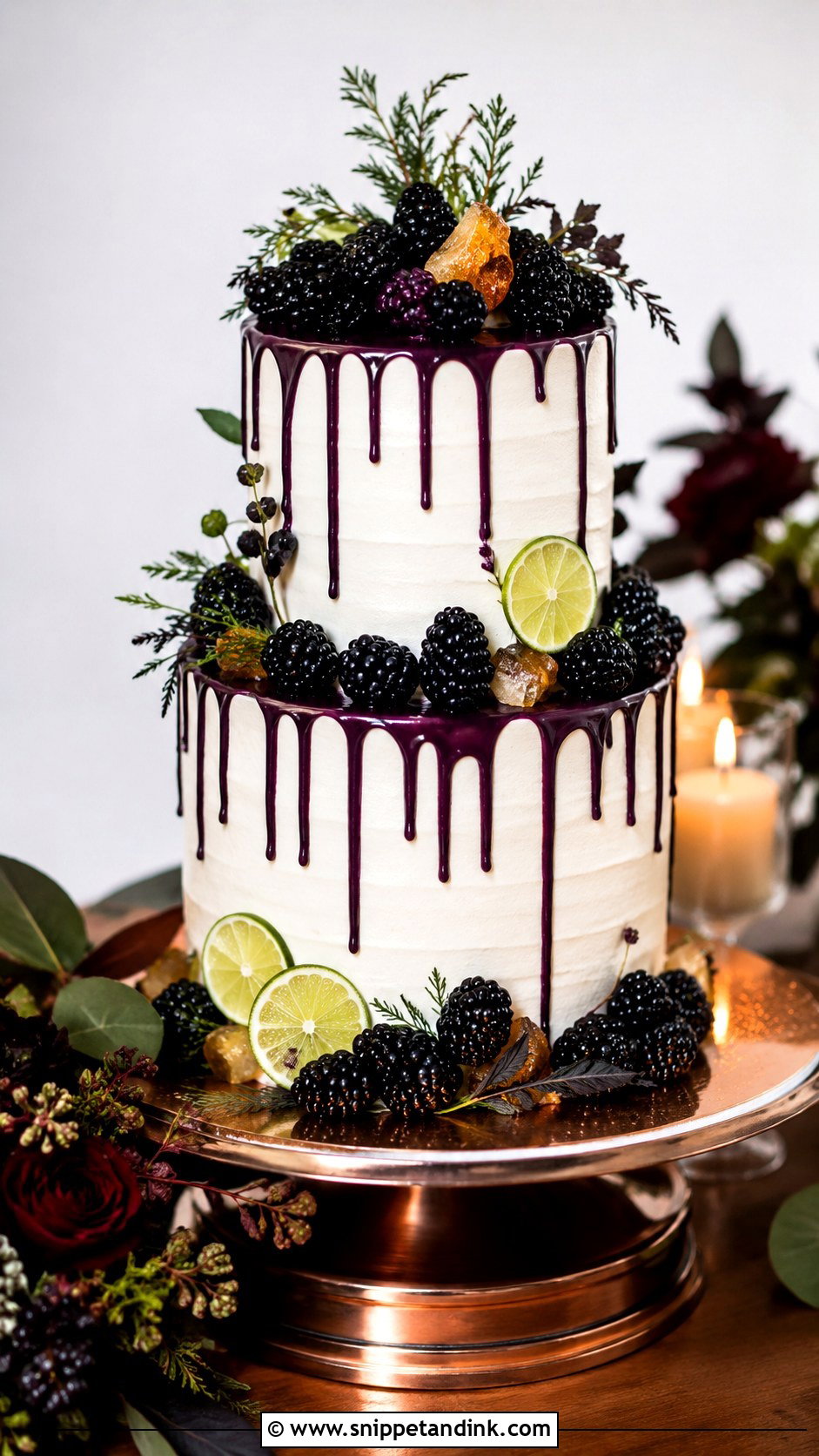Blackberry Mule Wedding Cake - Snippet and Ink - 20 Cocktail Cake Design Ideas for Wedding
