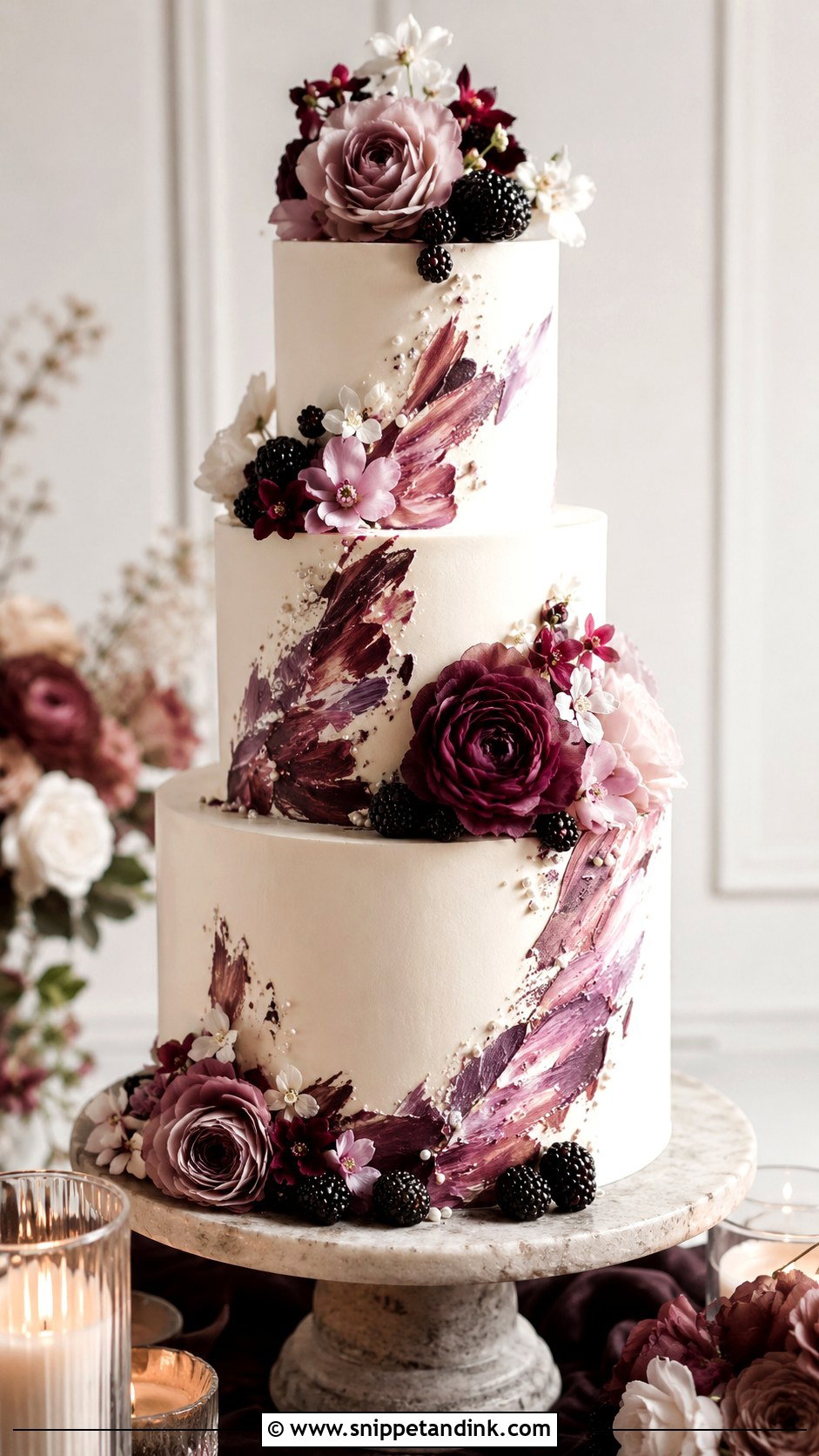 Blackberry Sorbet Wedding Cake - Snippet and Ink - 20 Sorbet Wedding Cake Ideas