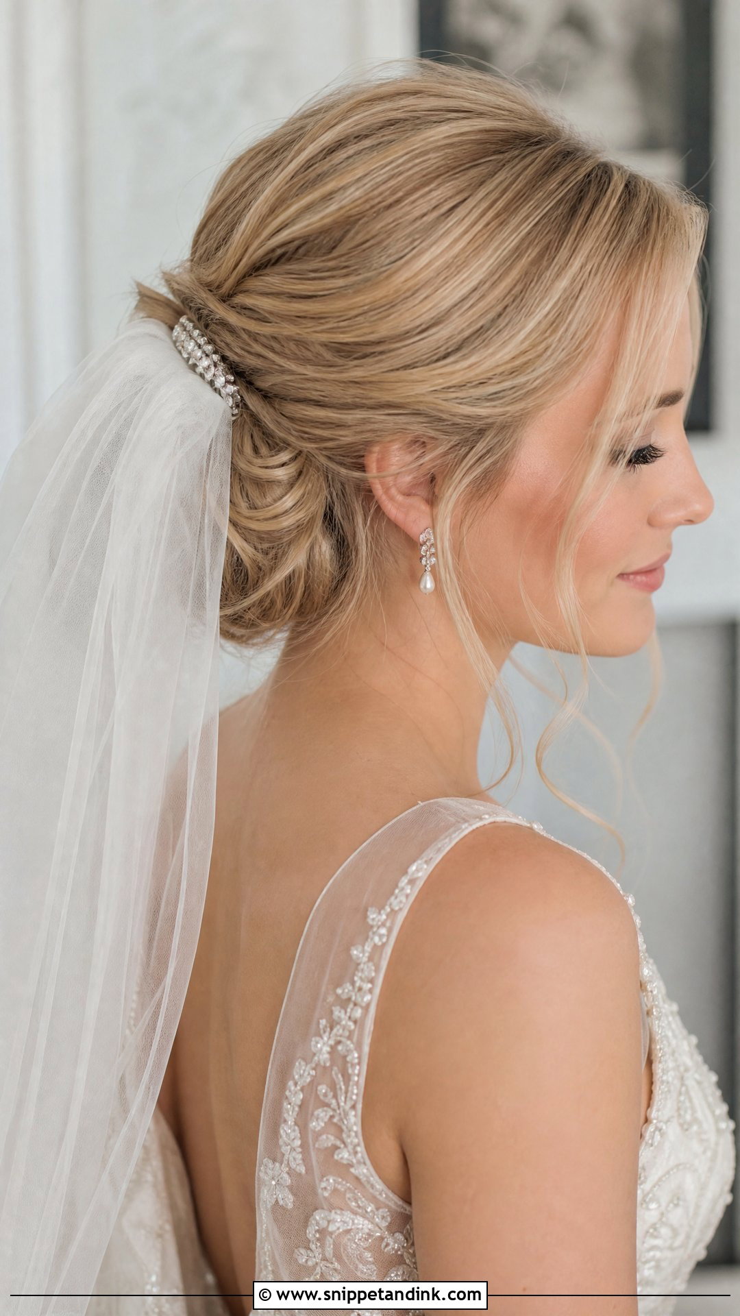 Blond Veil Wedding Hair - Snippet and Ink - 15 Blond Wedding Hair Ideas