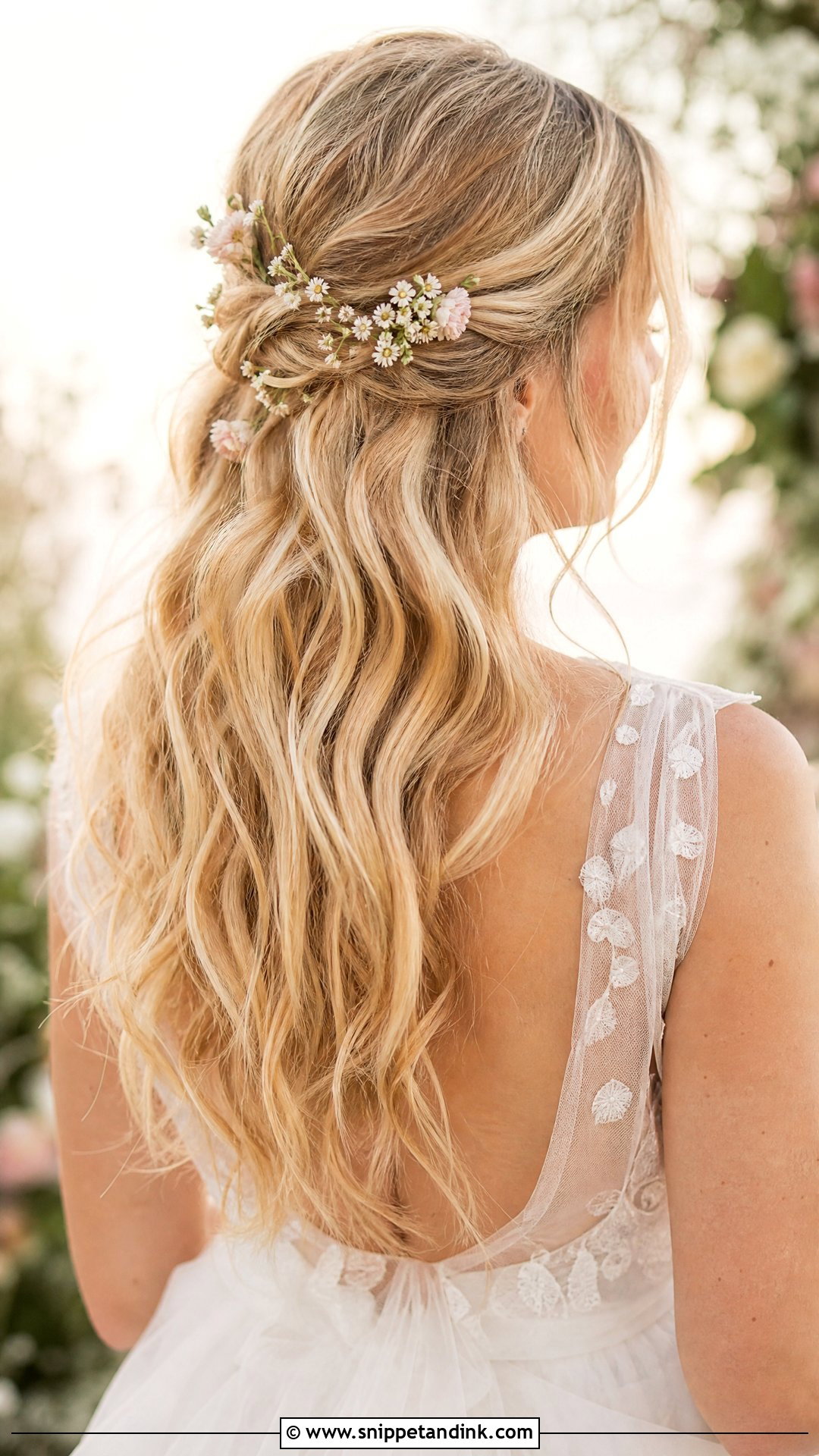 Blond Wedding Hair With Flowers - Snippet and Ink - 15 Blond Wedding Hair Ideas