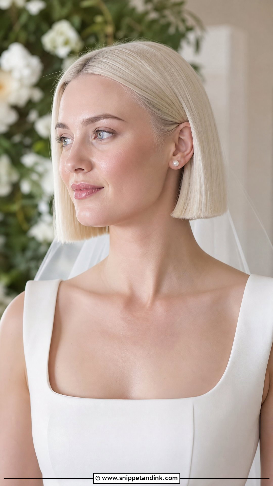 Blonde Blunt Bob Wedding Hair - Snippet and Ink - 15 Blonde Bob Wedding Hair Ideas