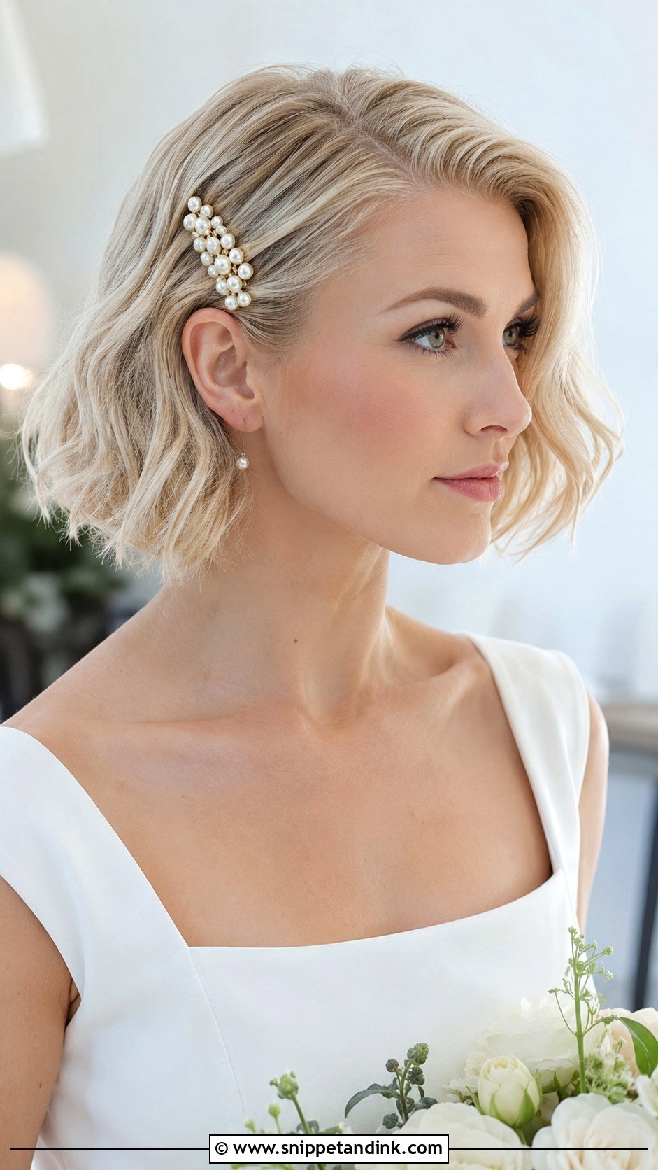 Blonde Bob Wedding Hairstyle - Snippet and Ink - 20 Blonde Hair Wedding Hairstyles