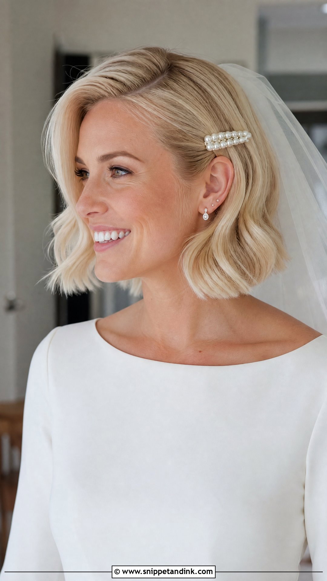Blonde Bob Wedding Hairstyle - Snippet and Ink - 15 Blond Wedding Hairstyles