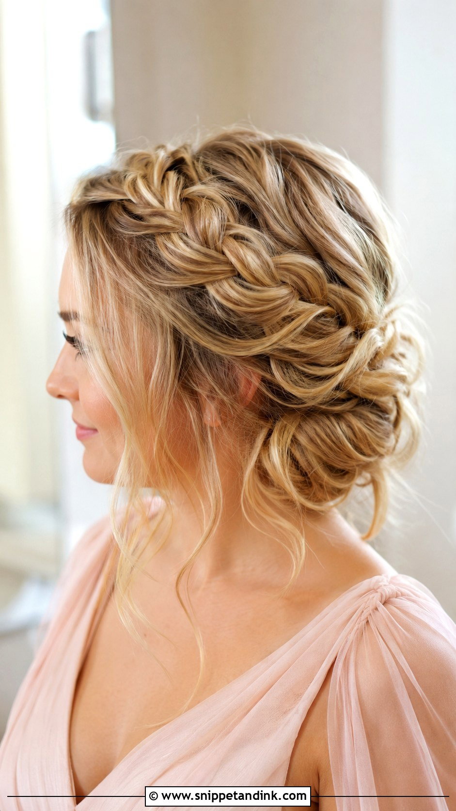 Blonde Braided Updo Bridesmaid Hair - Snippet and Ink - 20 Bridesmaid Hairstyles Blonde