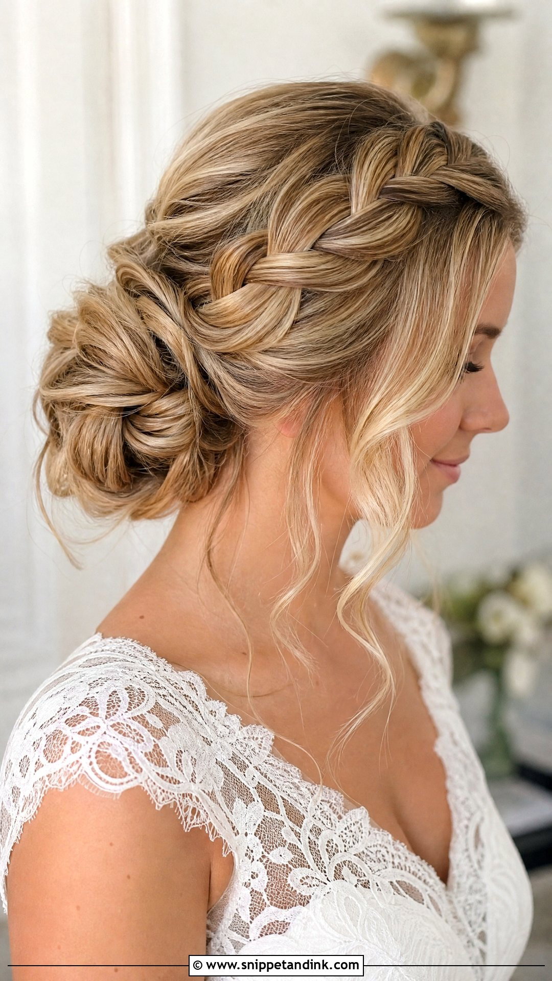 Blonde Braided Updo Wedding Hair - Snippet and Ink - 15 Blonde Hair for Wedding Ideas