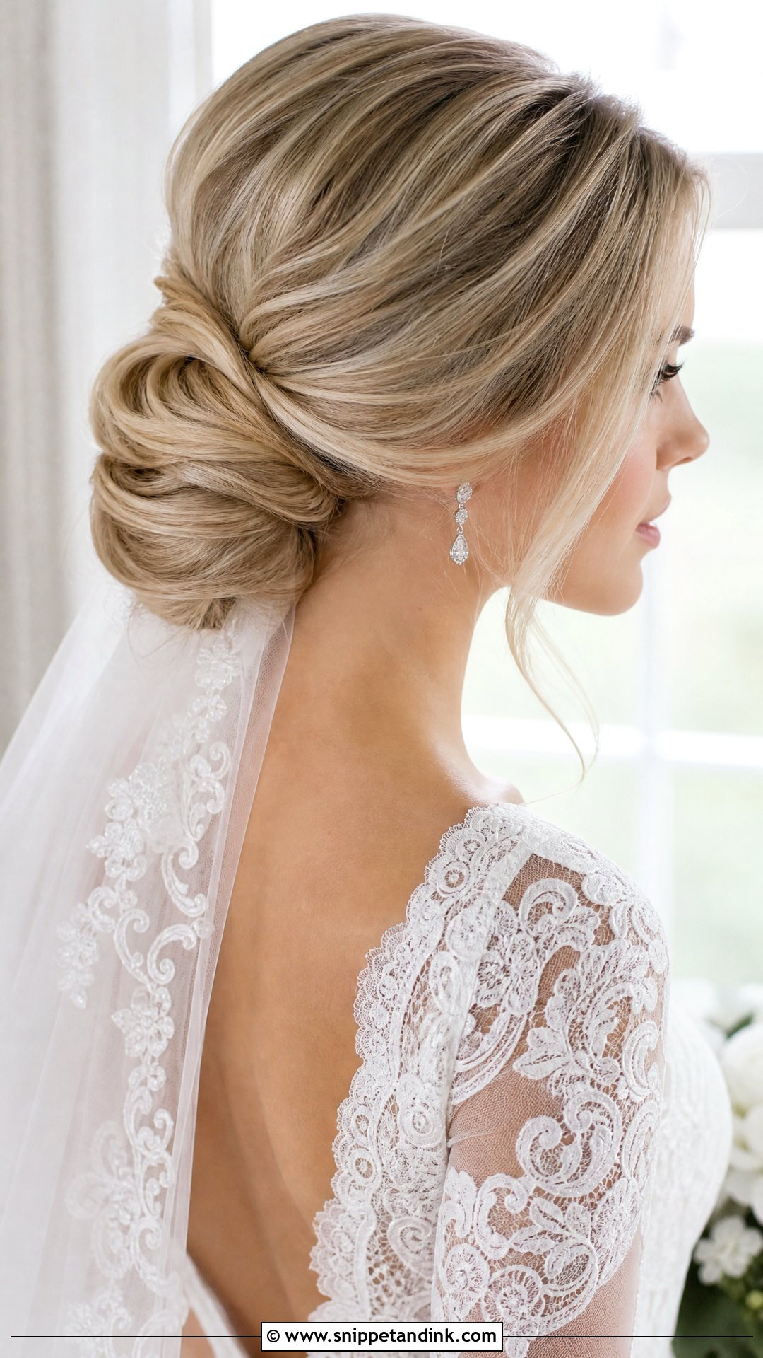 Blonde Bridal Chignon - Snippet and Ink - 15 Blonde Hair Bride Bridal Hairstyles