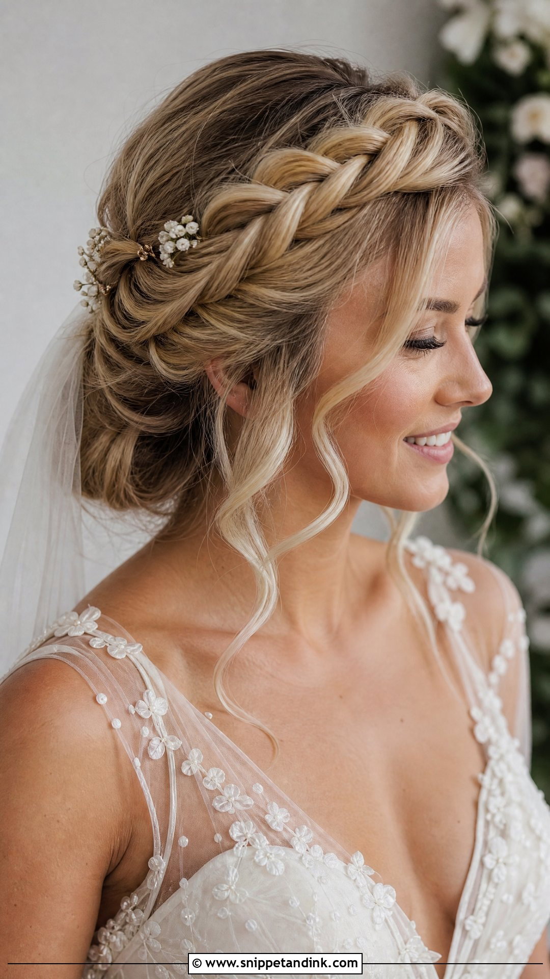 Blonde Bridal Crown Braid - Snippet and Ink - 15 Blonde Hair Bride Bridal Hairstyles