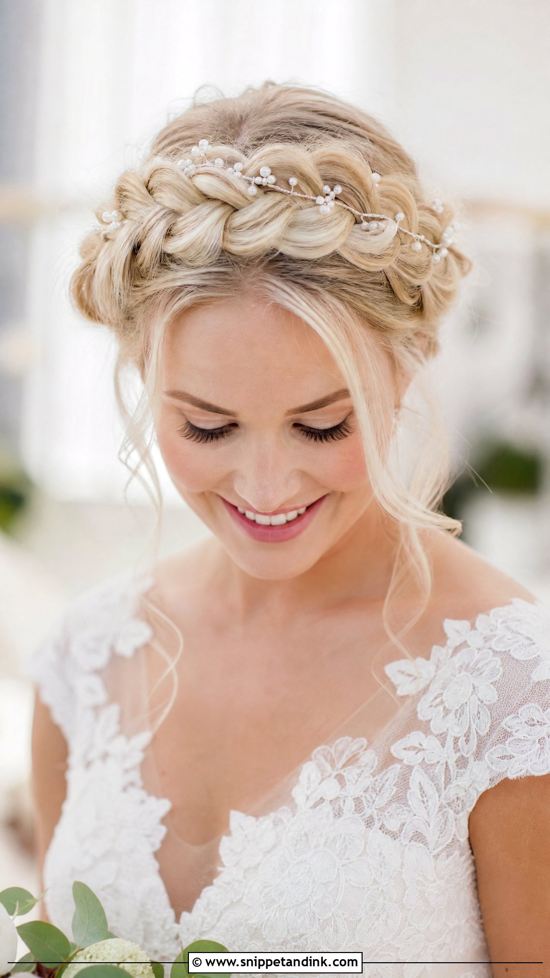 Blonde Bridal Crown Braid - Snippet and Ink - 15 Blonde Bridal Hairstyles