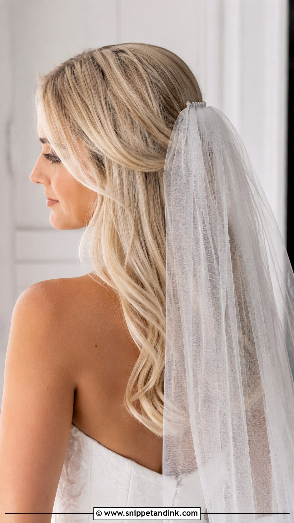 Blonde Bridal Hair With Veil - Snippet and Ink - 25 Blonde Bridal Hair Ideas