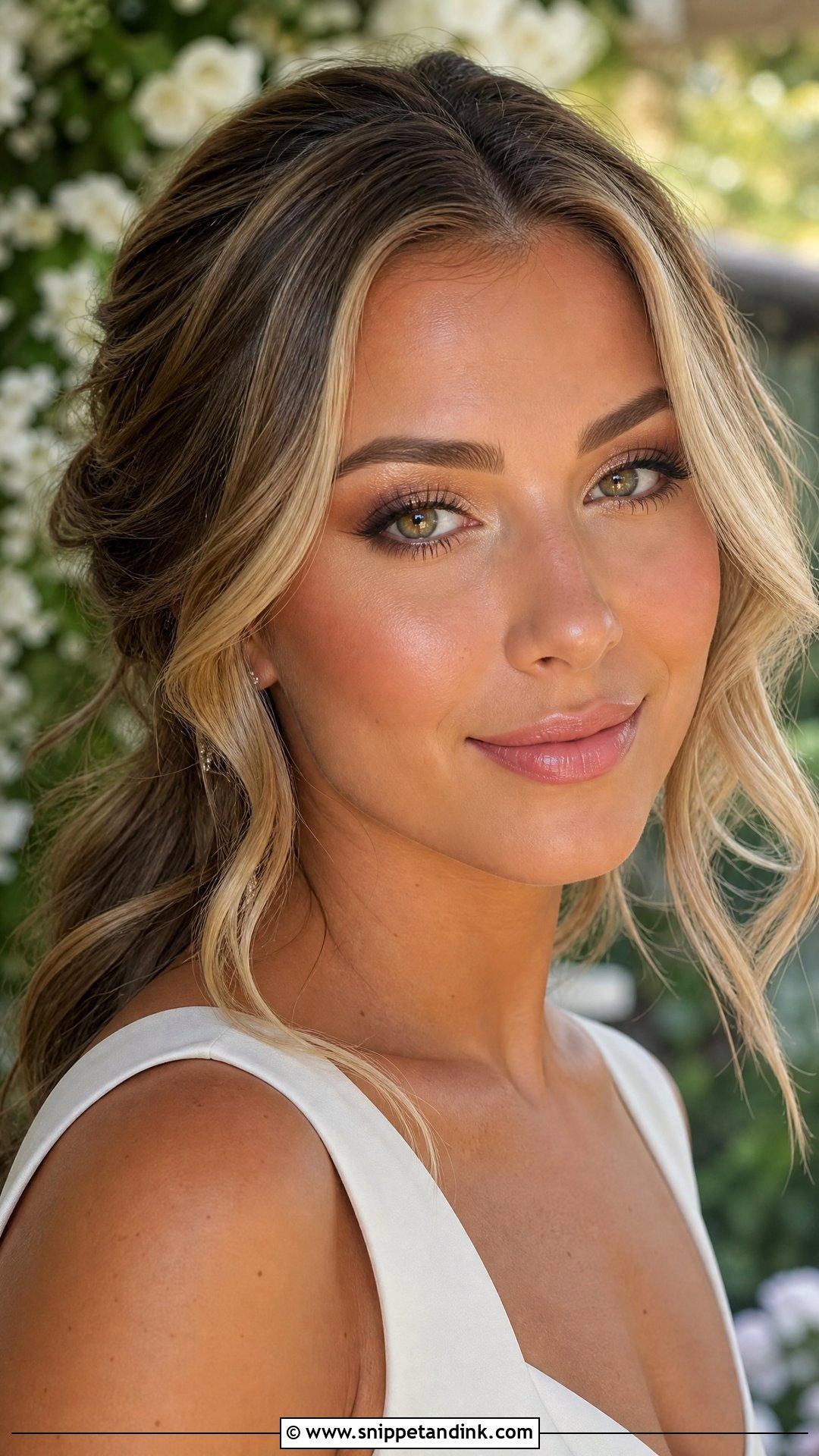 Blonde Bridal Hazel Eye Makeup - Snippet and Ink - 20 Blonde Bridal Makeup Ideas