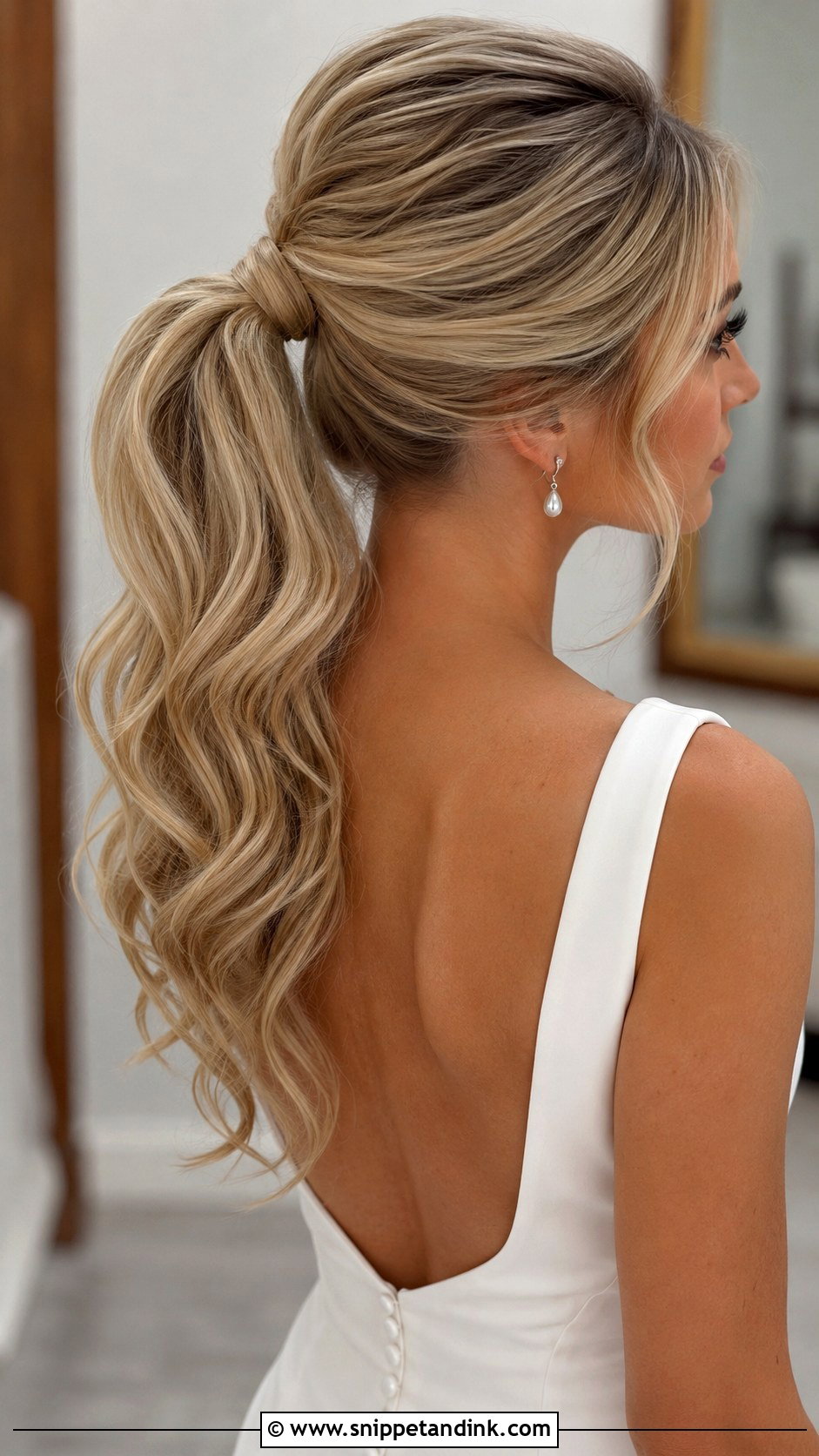 Blonde Bridal Ponytail Wedding Hairstyle - Snippet and Ink - 15 Wedding Hairstyles for Blonde Hair